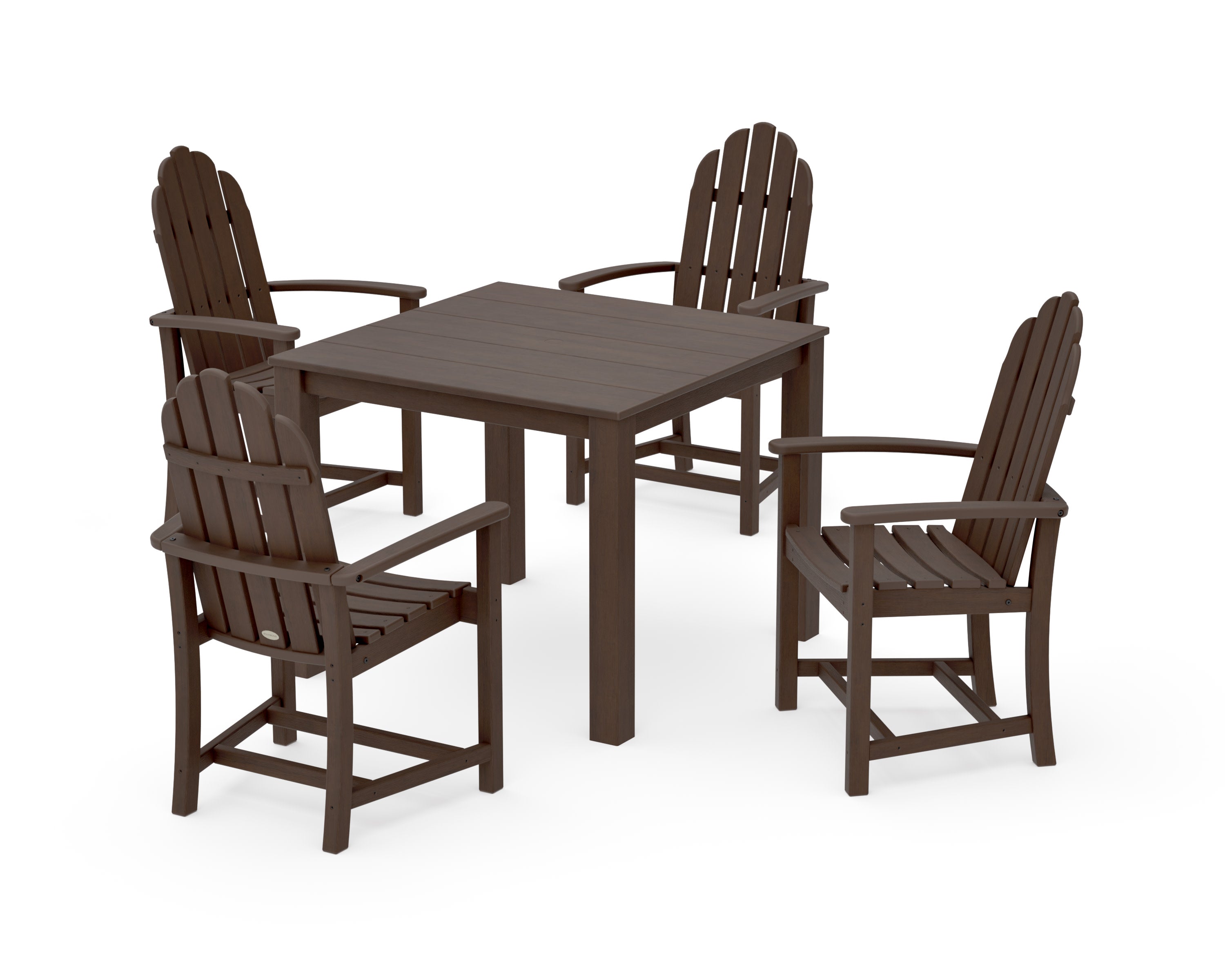 Classic Adirondack 5-Piece Parsons Dining Set in Kona