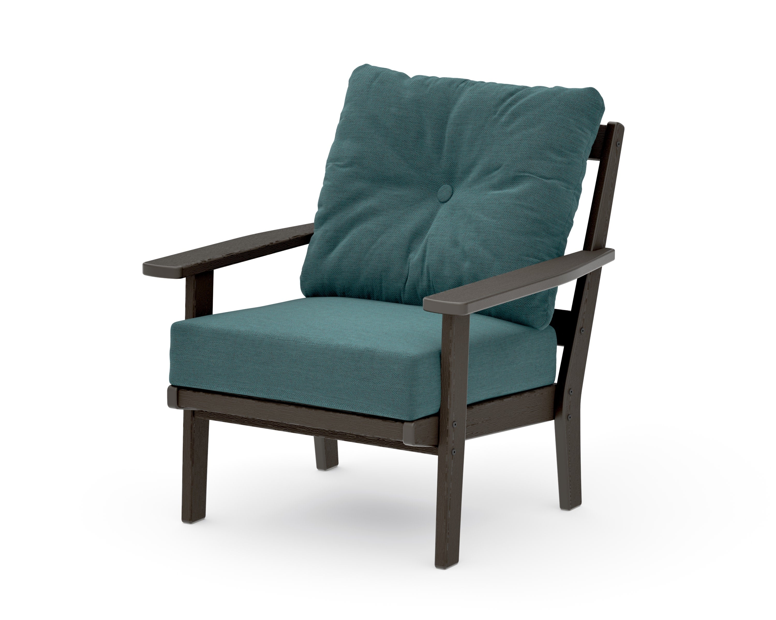Prairie Deep Seating Chair in Vintage Coffee / Ocean Teal