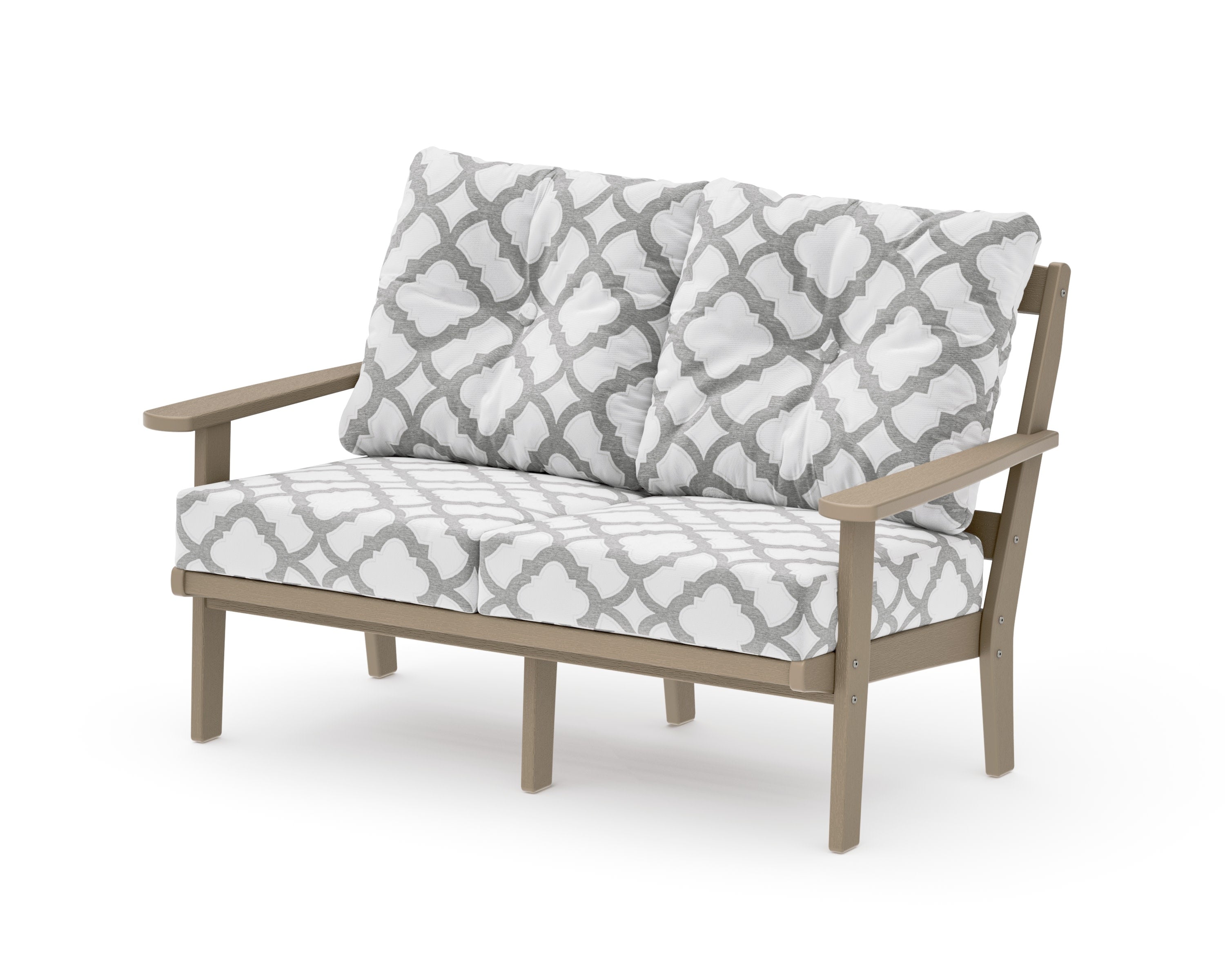 Mission Deep SeatingLoveseat in Vintage Sahara / Trellis Grey Mist