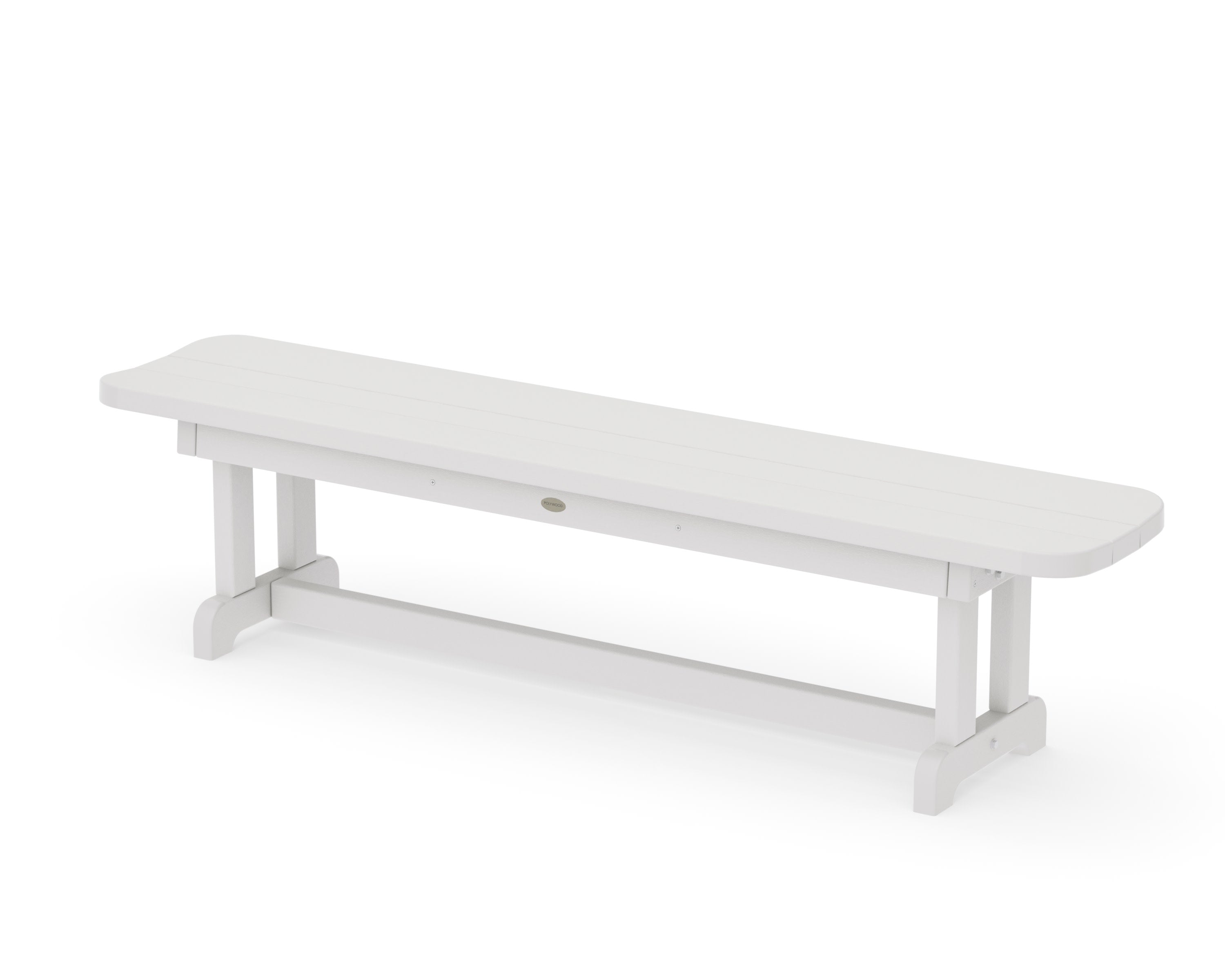 Park 72" Harvester Backless Bench in Vintage White