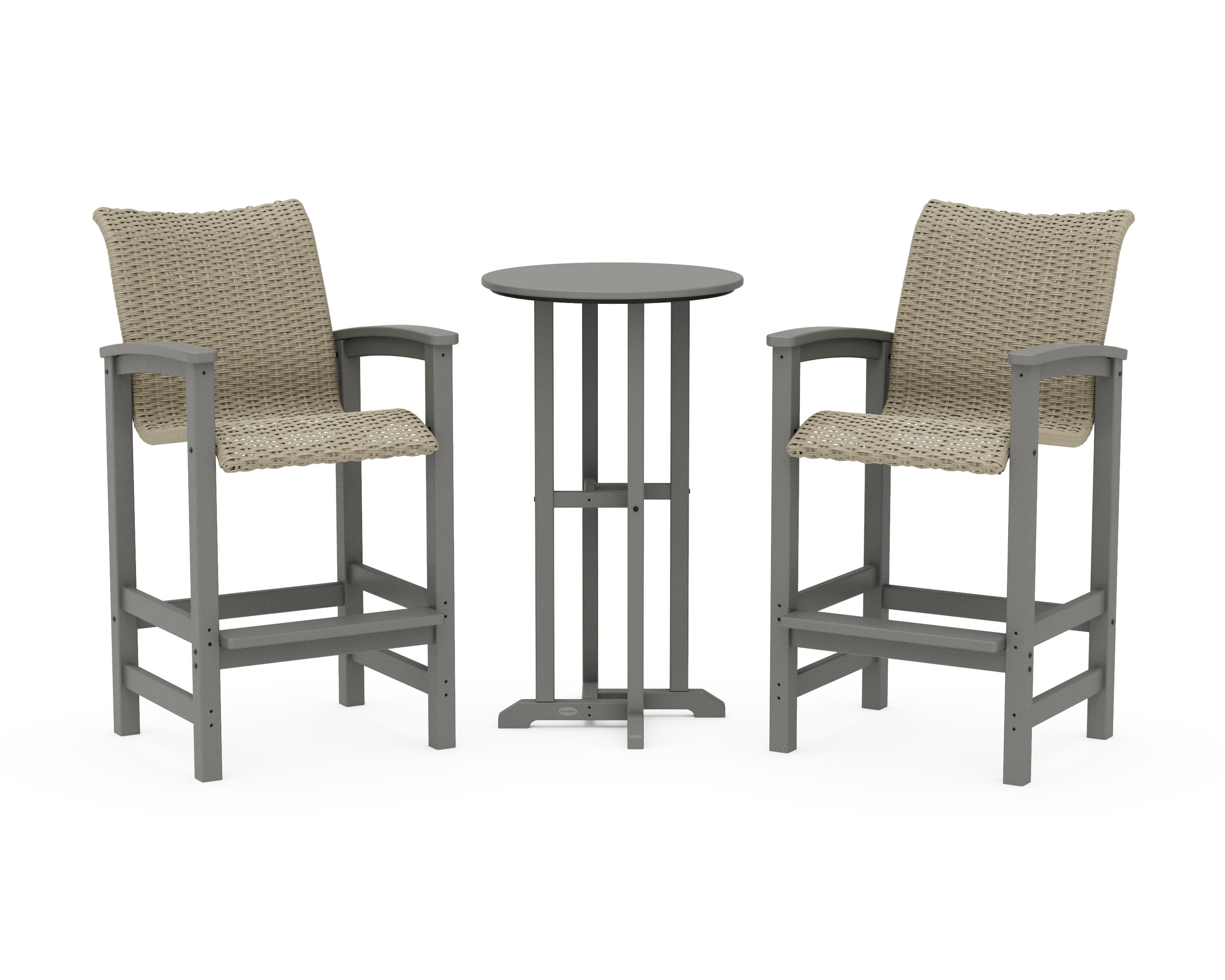 Coastal Woven 3-Piece Farmhouse Bar Set