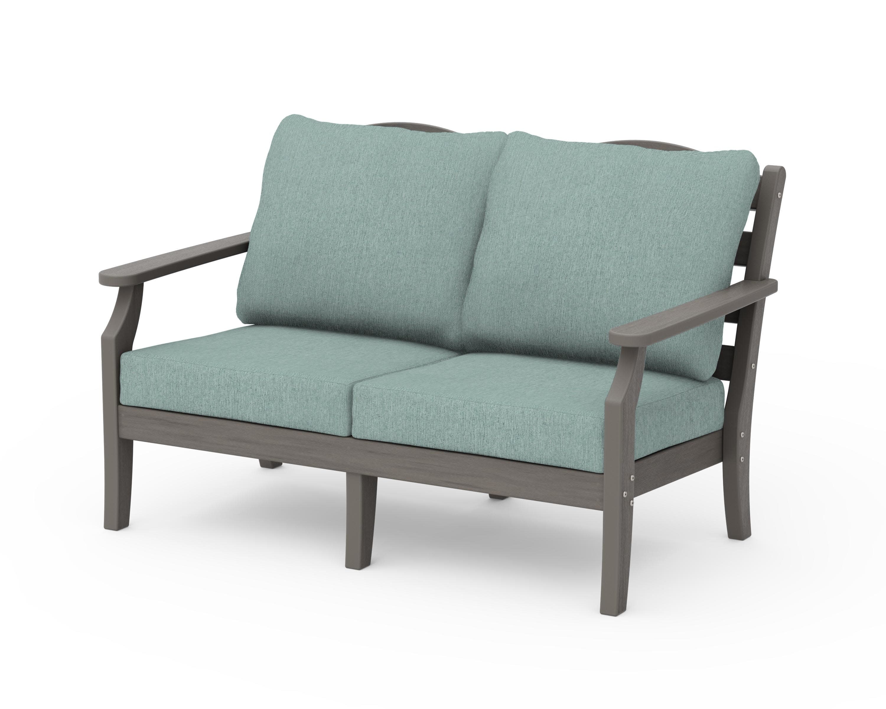 Savannah Deep Seating Loveseat in Driftwood / Glacier Spa