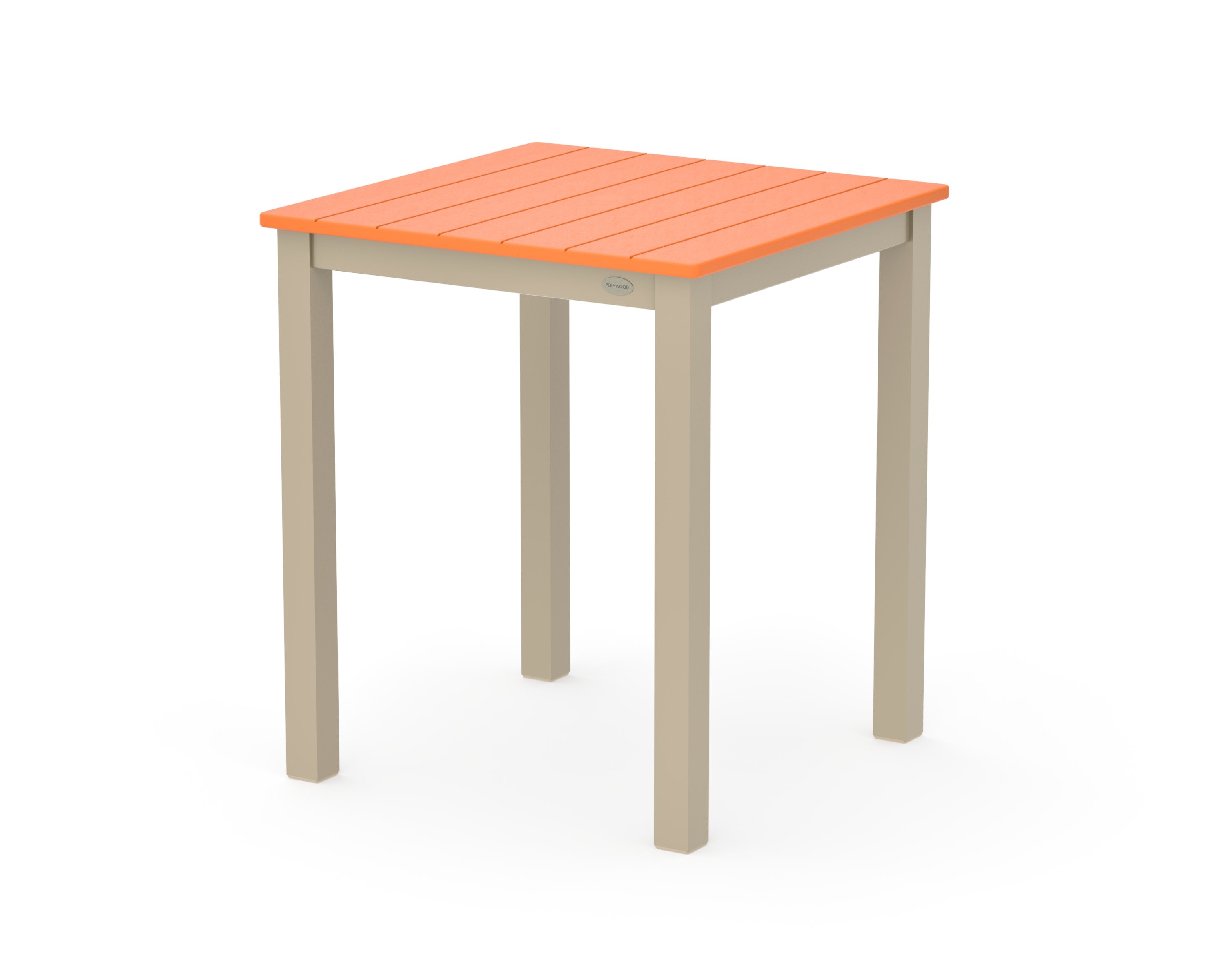 Main Street 26 x 26 Dining Table in Sand / Tangerine