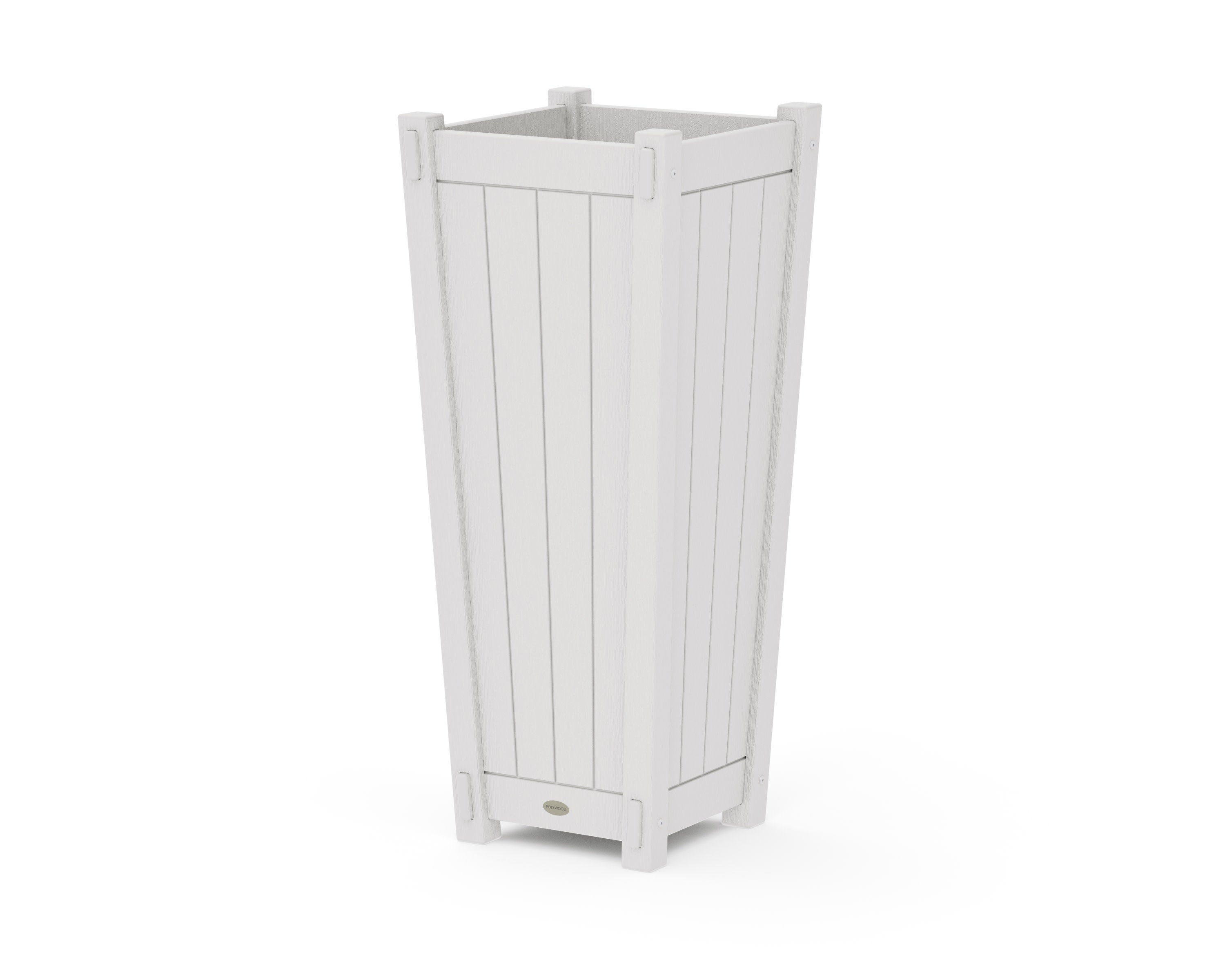 Vineyard Tapered Square Tall Planter Box in Vintage White