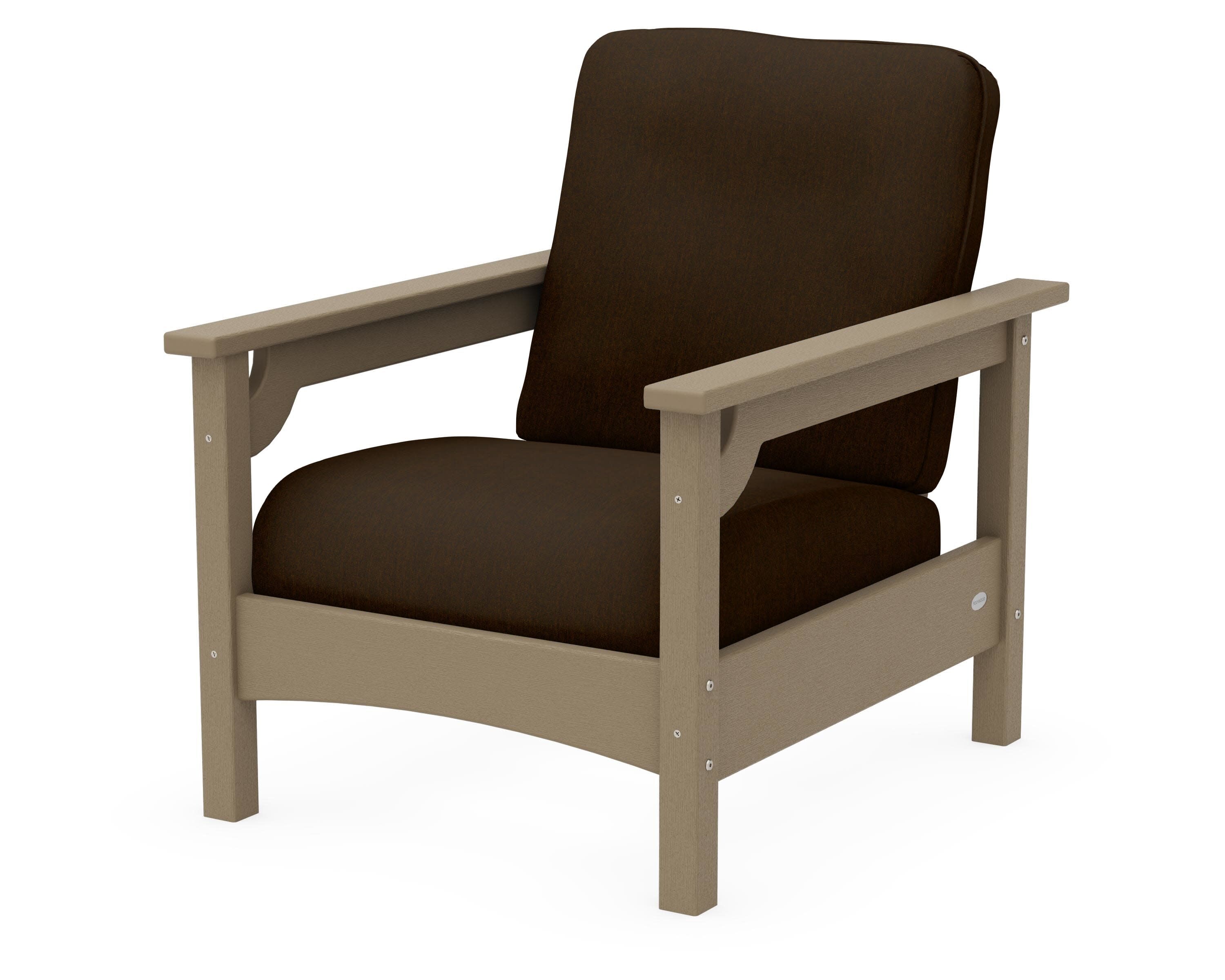 Club Chair in Vintage Sahara / Canvas Java