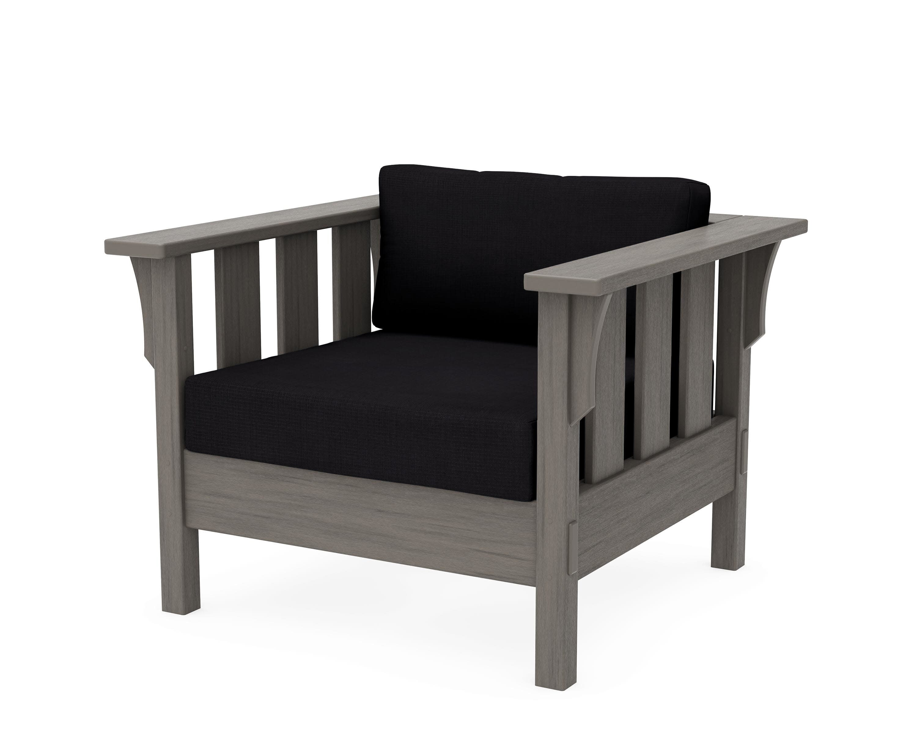 Acadia Deep Seating Chair in Driftwood / Midnight Linen
