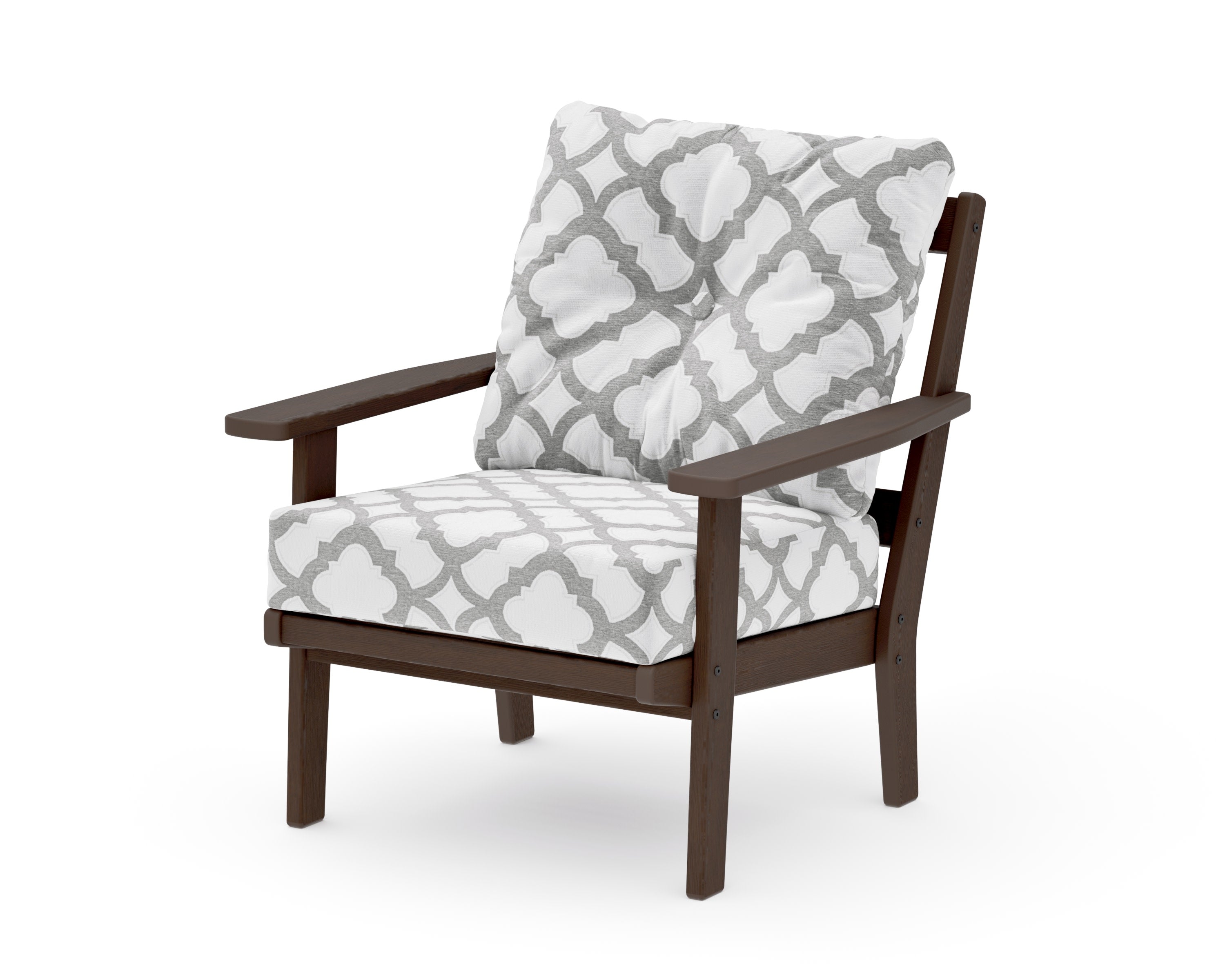 Prairie Deep Seating Chair in Kona / Trellis Grey Mist