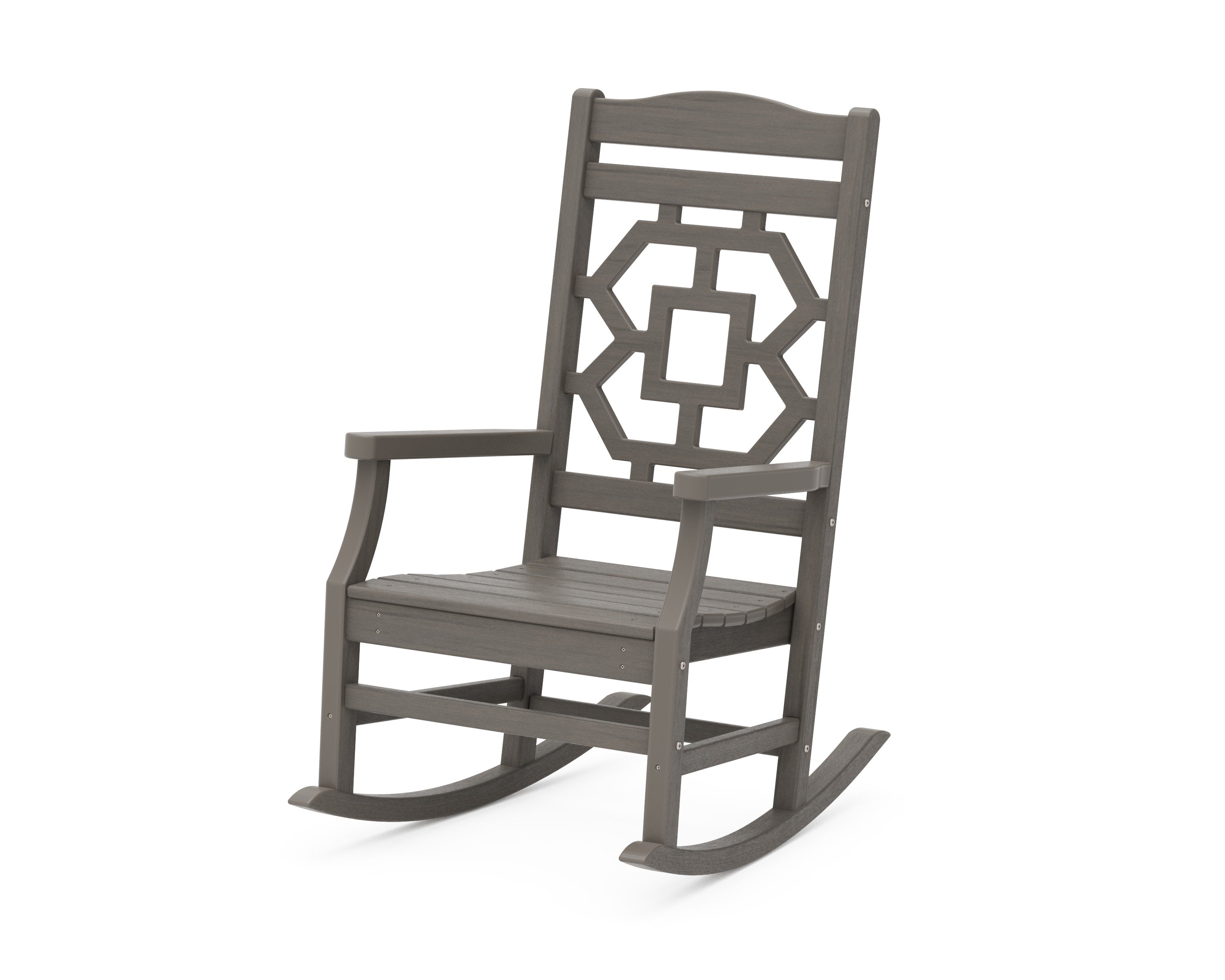 Chinoiserie Rocking Chair in Driftwood