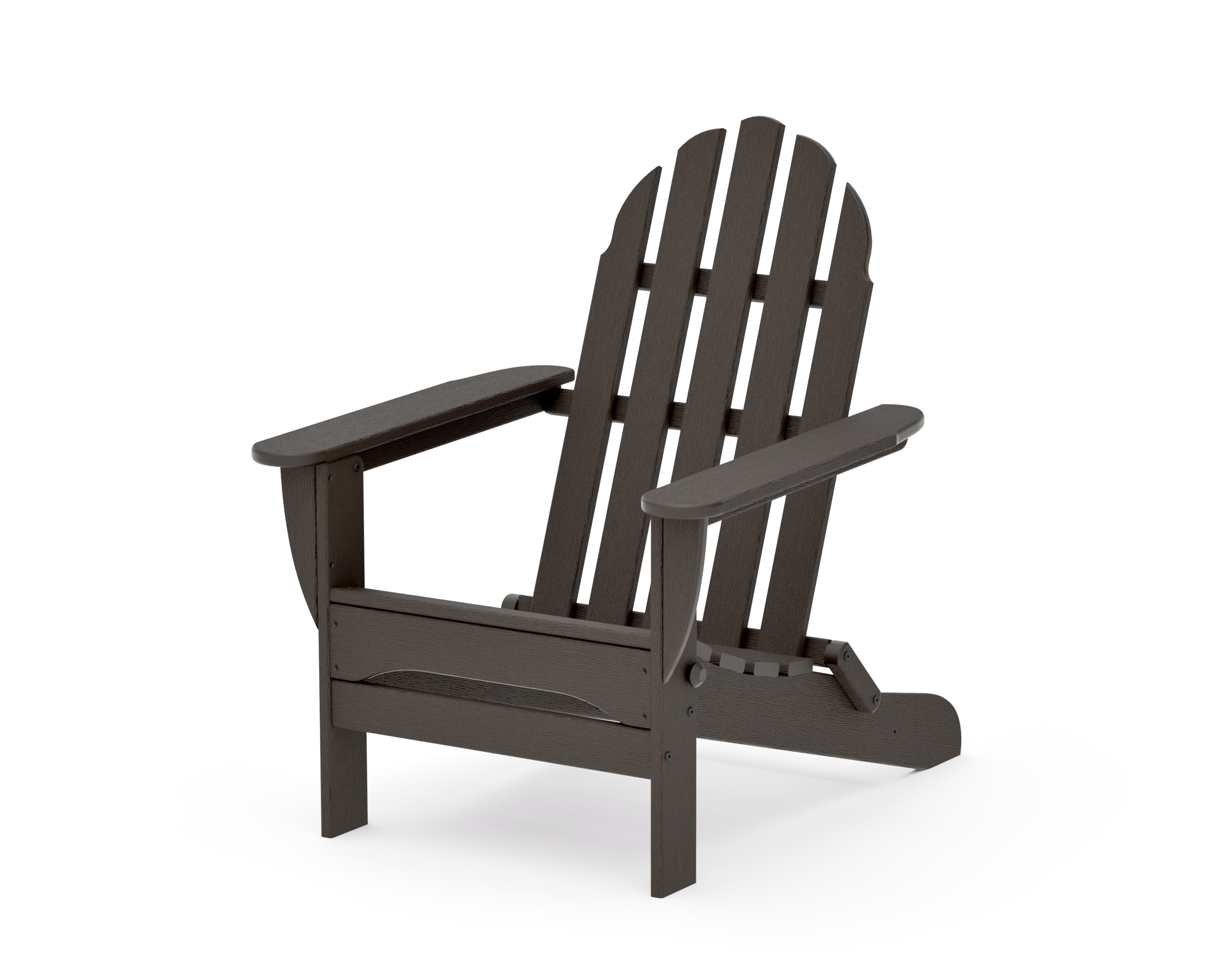 Classic Folding Adirondack Chair in Vintage Coffee