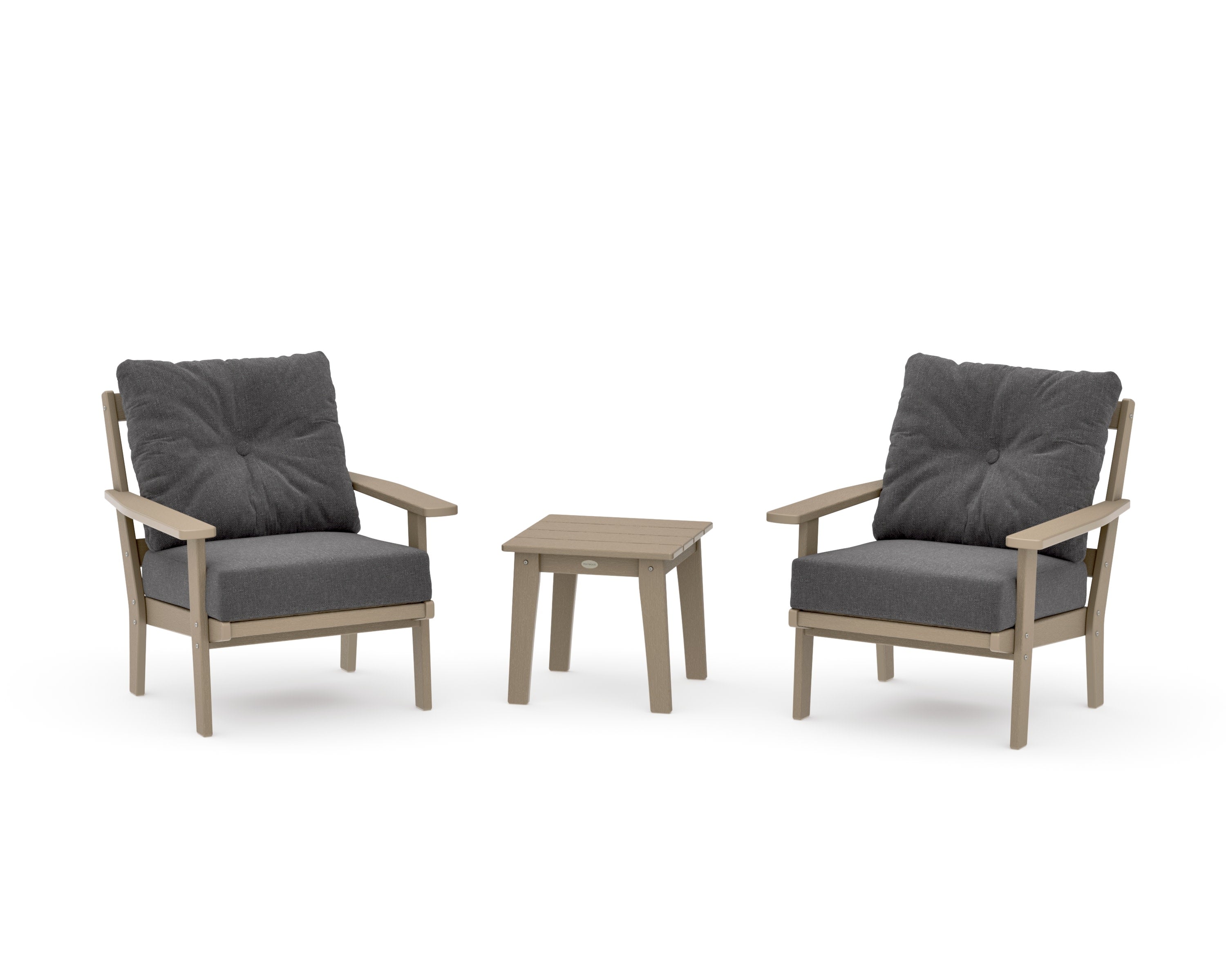 Prairie 3-Piece Deep Seating Set in Vintage Sahara / Ash Charcoal
