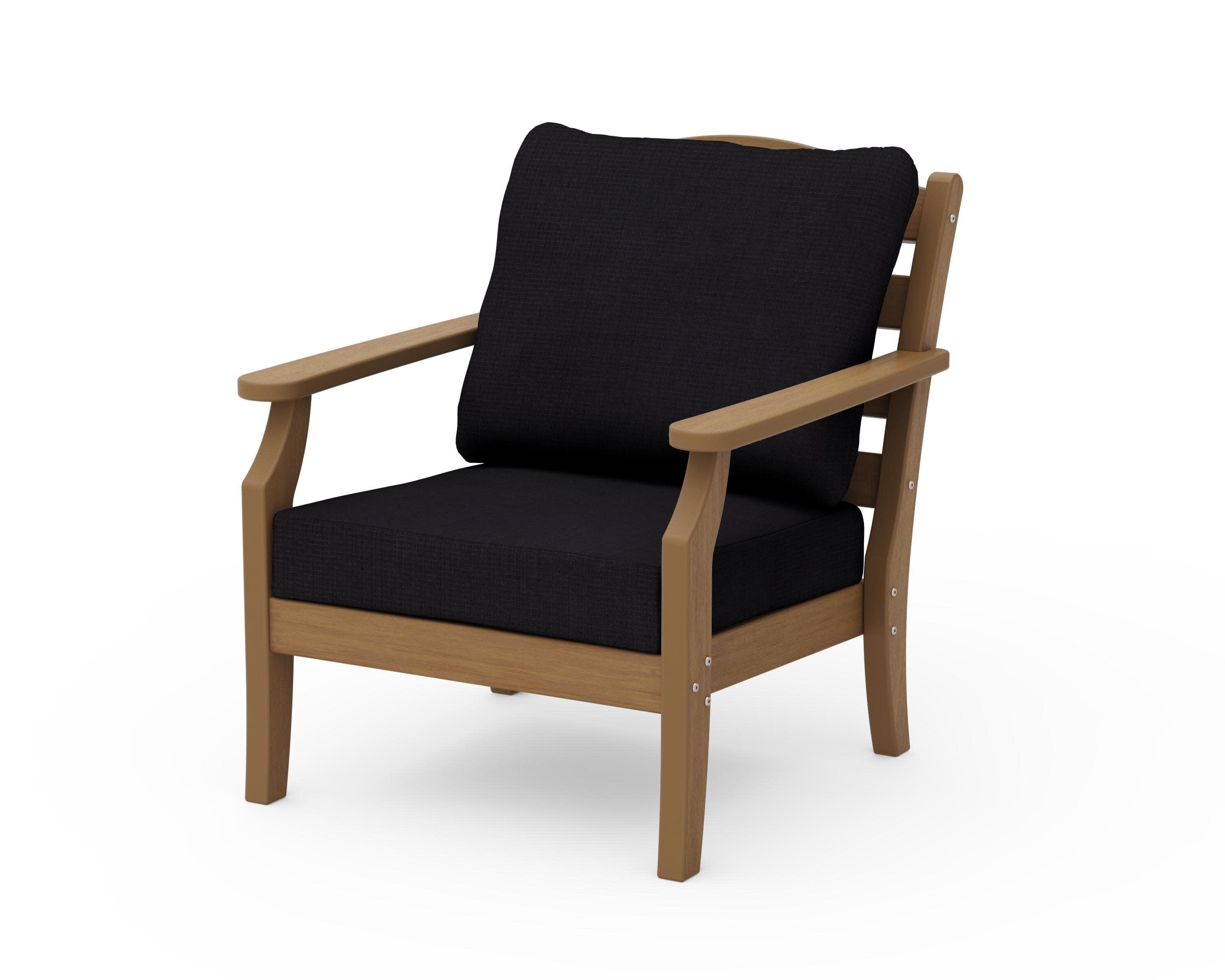 Savannah Deep Seating Chair in Natural / Midnight Linen