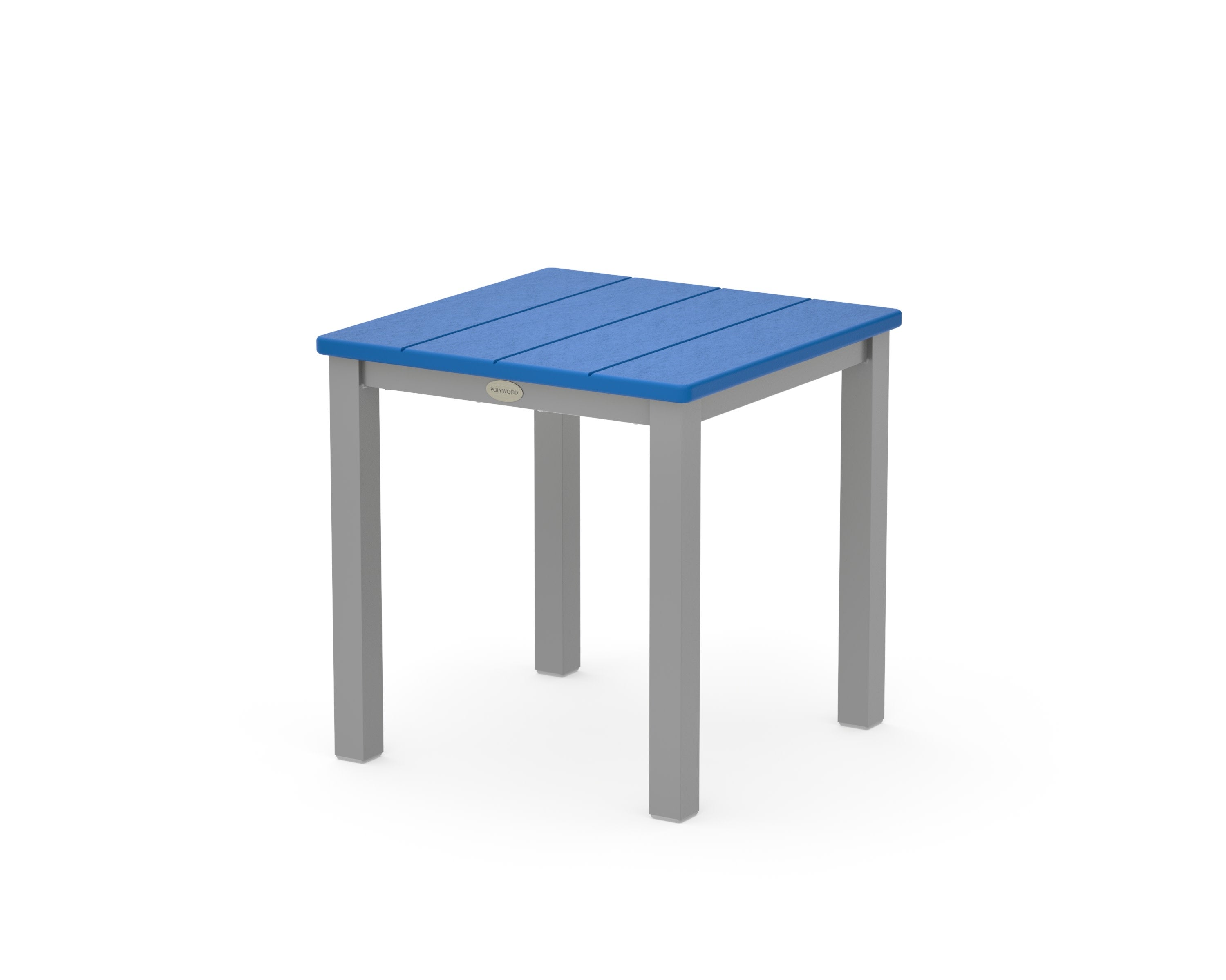 Main Street 18" Side Table in Silver / Pacific Blue