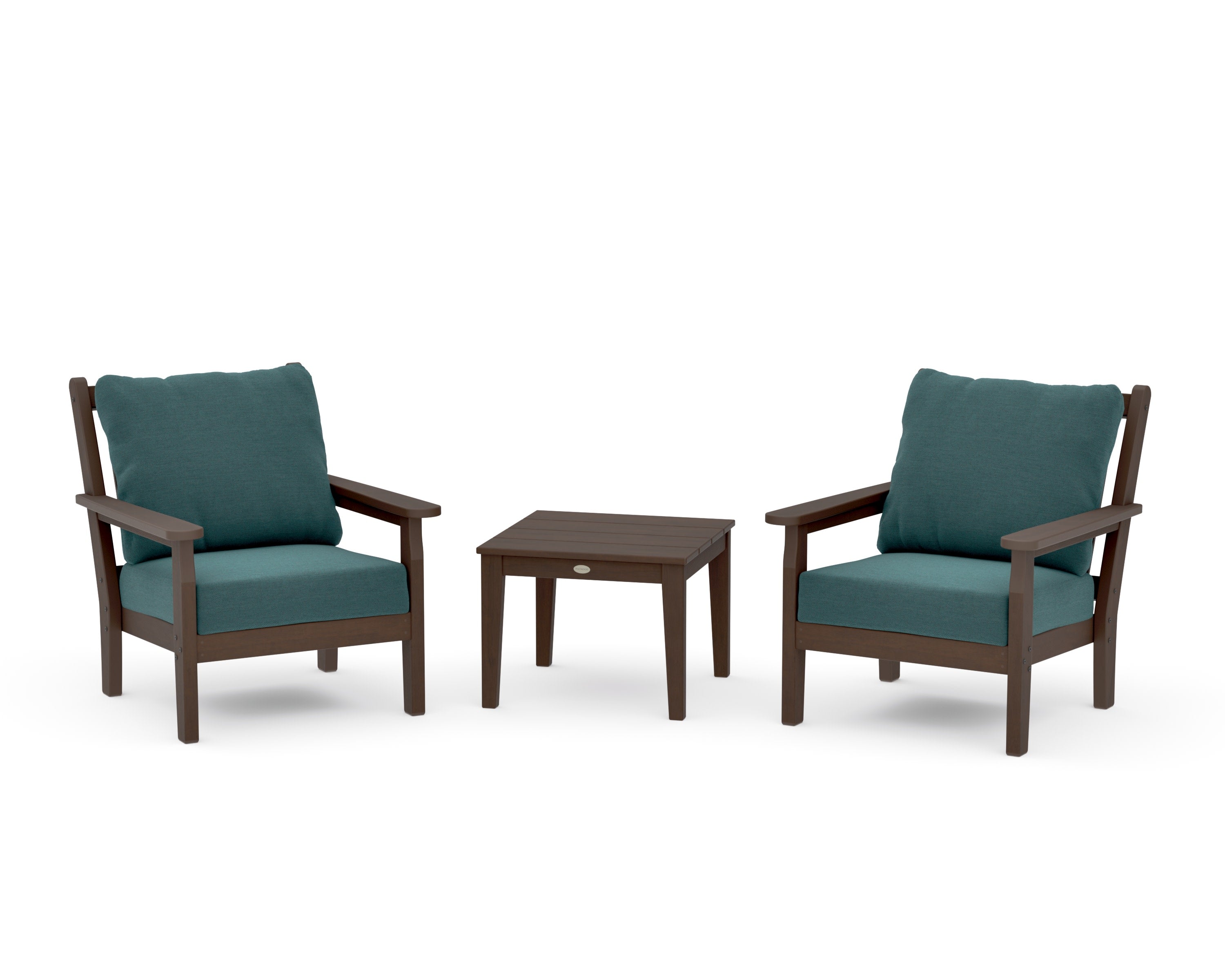 Chippendale 3-Piece Deep Seating Set in Kona / Ocean Teal