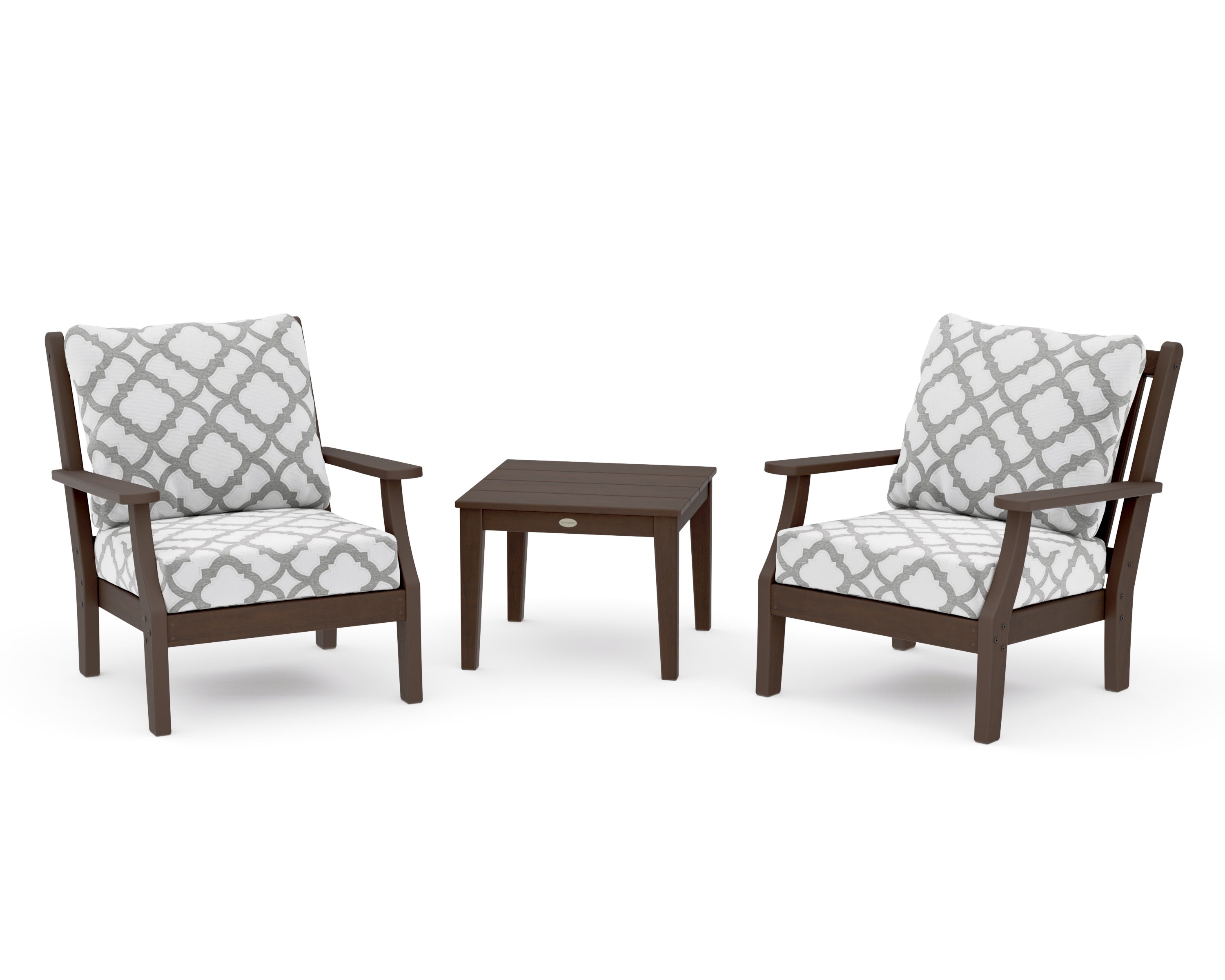 Wovendale 3-Piece Deep Seating Set in Kona / Trellis Grey Mist