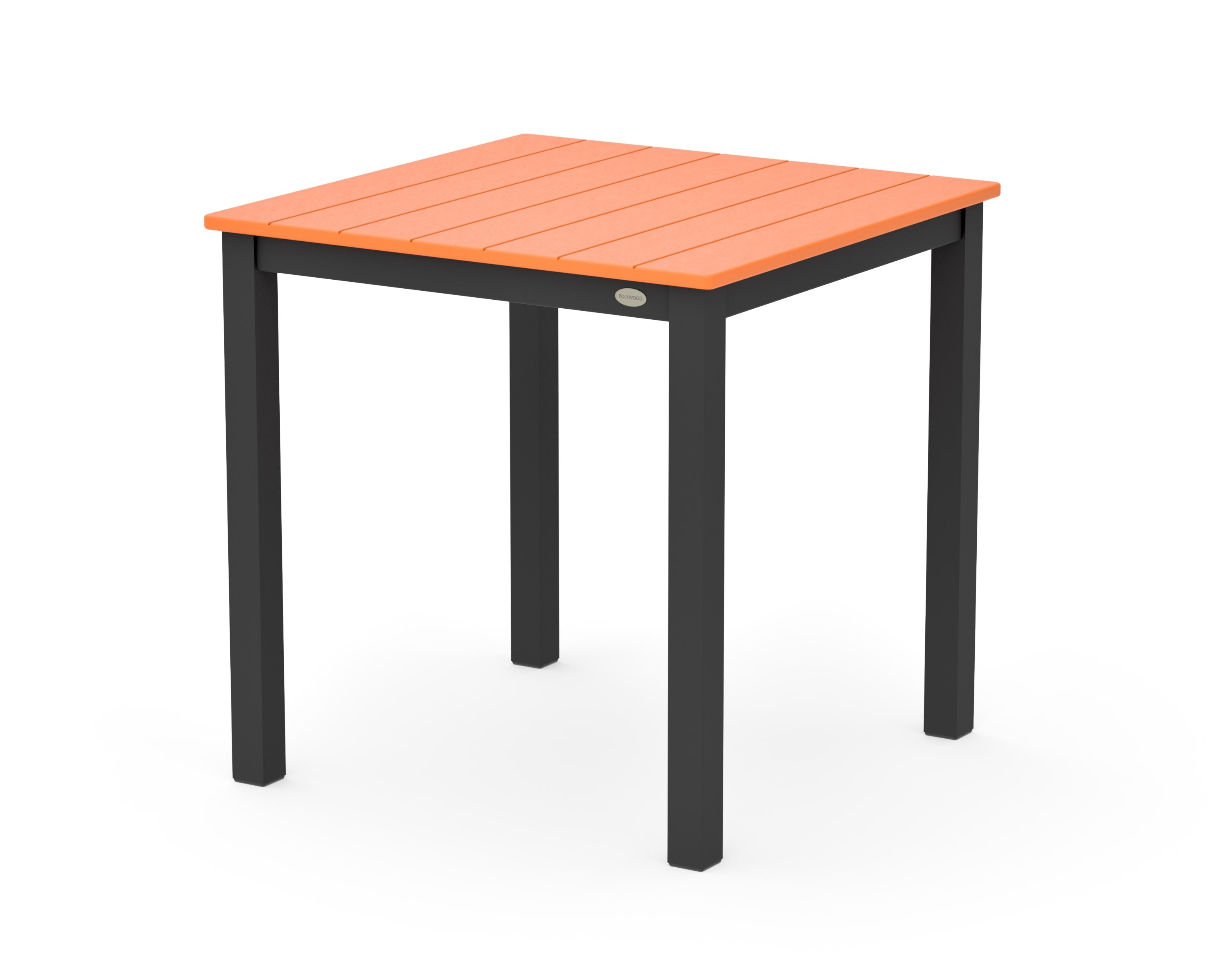 Main Street 30 x 30 Dining Table in Black / Tangerine