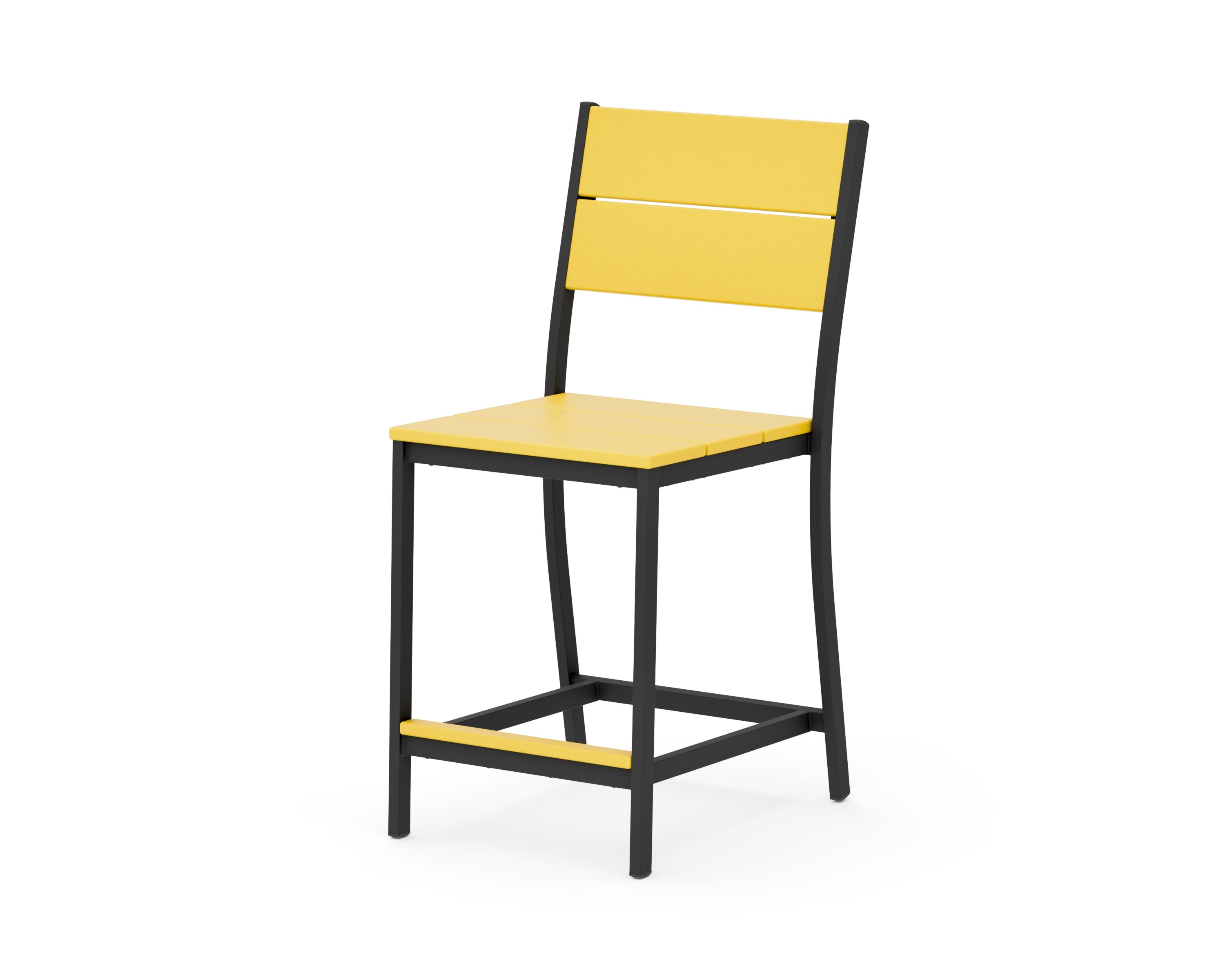 Main Street Counter Side Chair in Black / Lemon