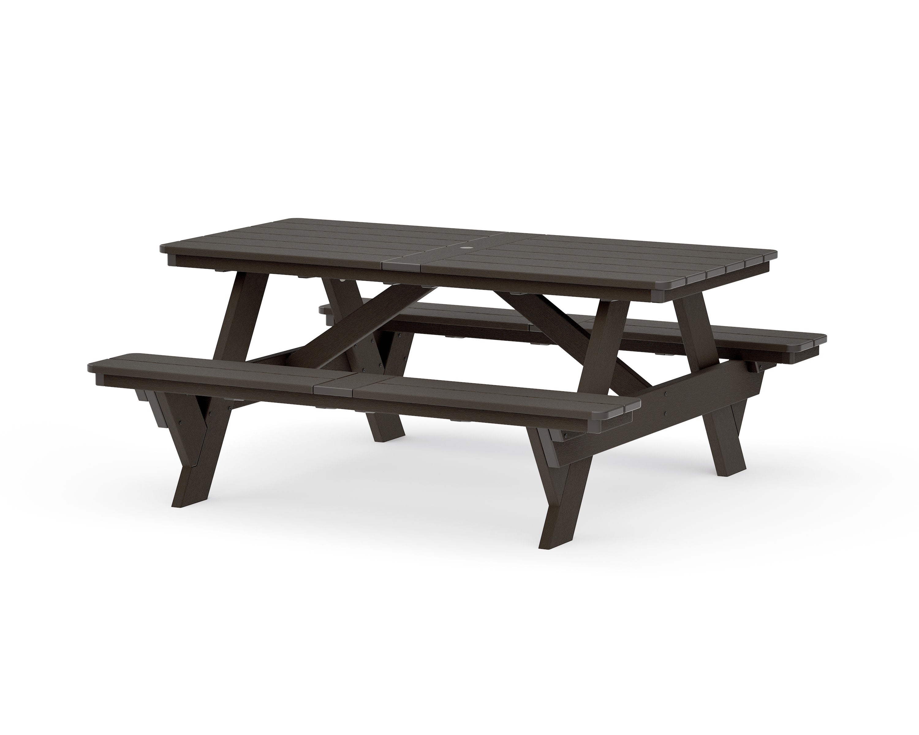 Rockford 72 Picnic Table in Vintage Coffee