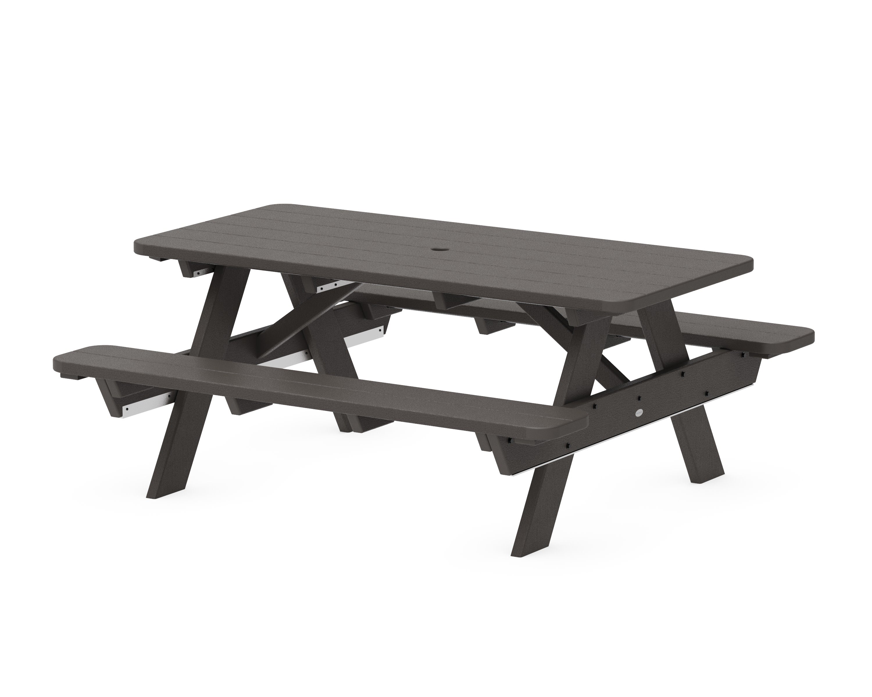 Park 72" Picnic Table in Vintage Coffee