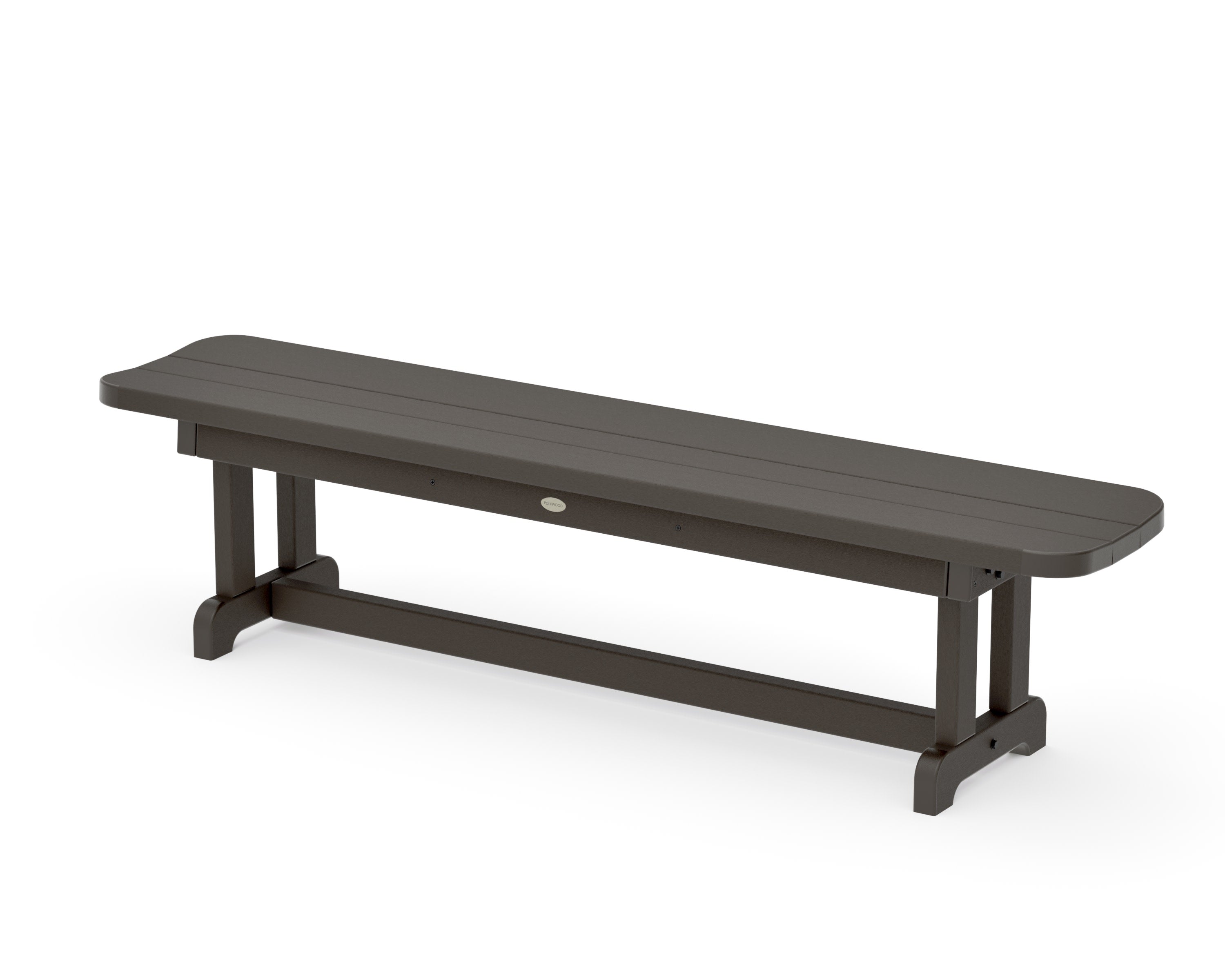 Park 72" Harvester Backless Bench in Vintage Coffee