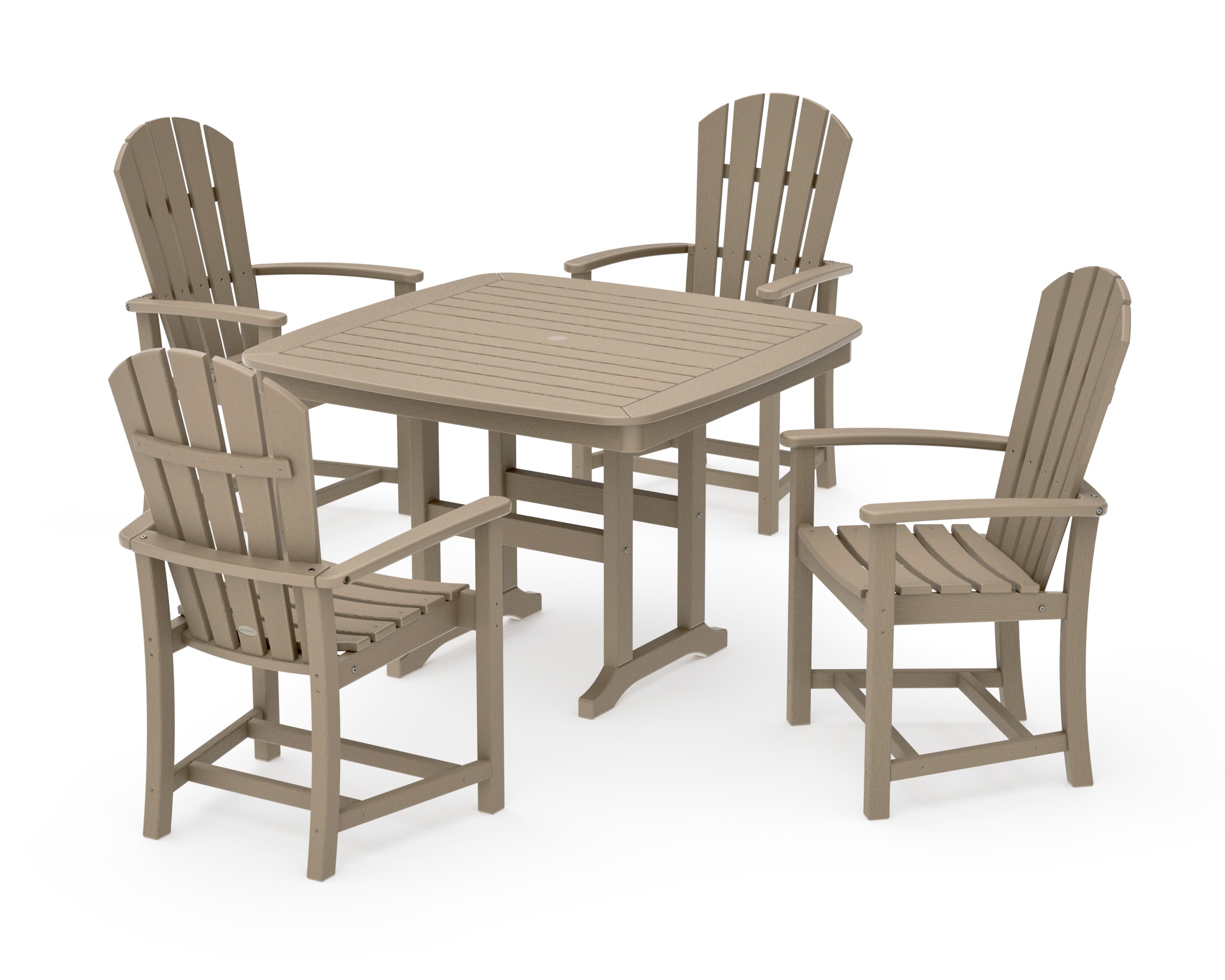 Palm Coast 5-Piece Dining Set with Trestle Legs in Vintage Sahara