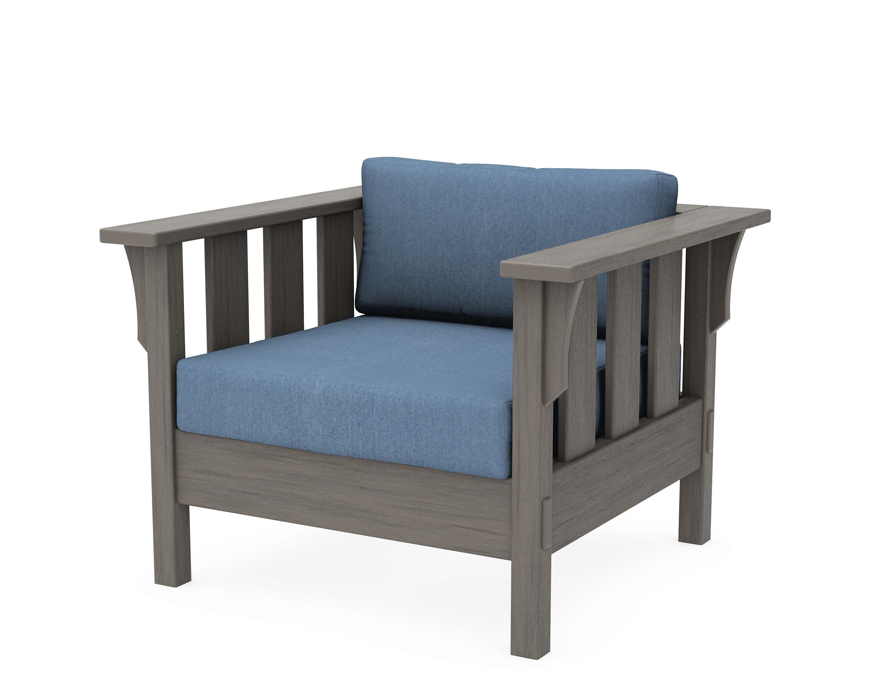 Acadia Deep Seating Chair in Driftwood / Sky Blue