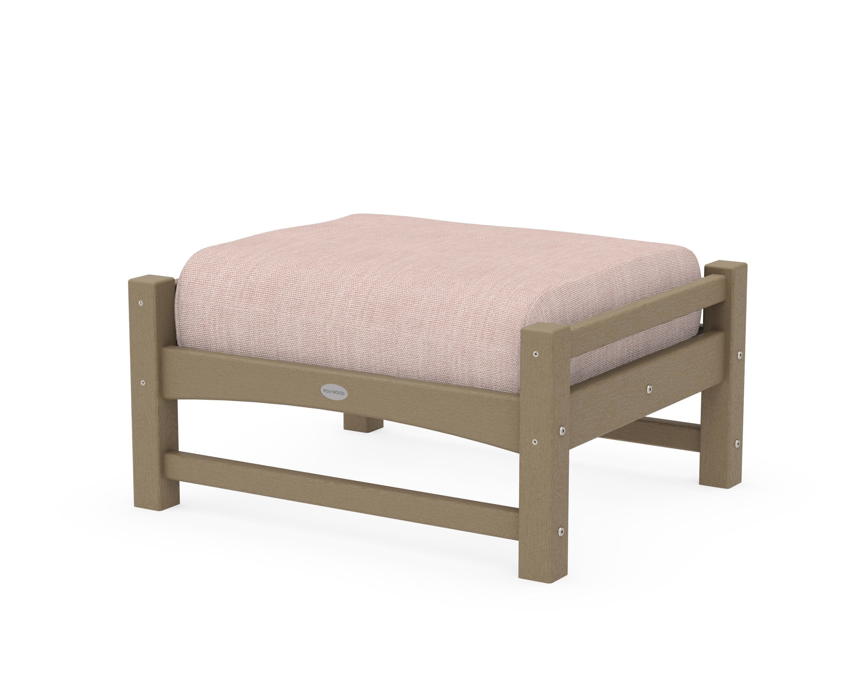 Club Ottoman in Vintage Sahara / Play Cameo