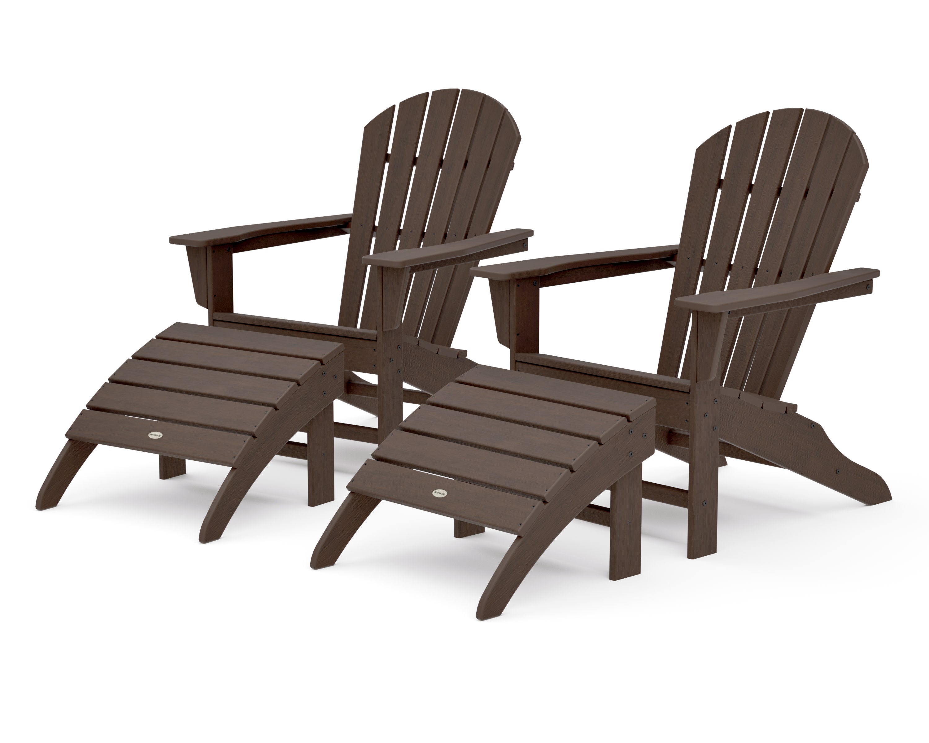 South Beach 4-Piece Adirondack Set in Kona