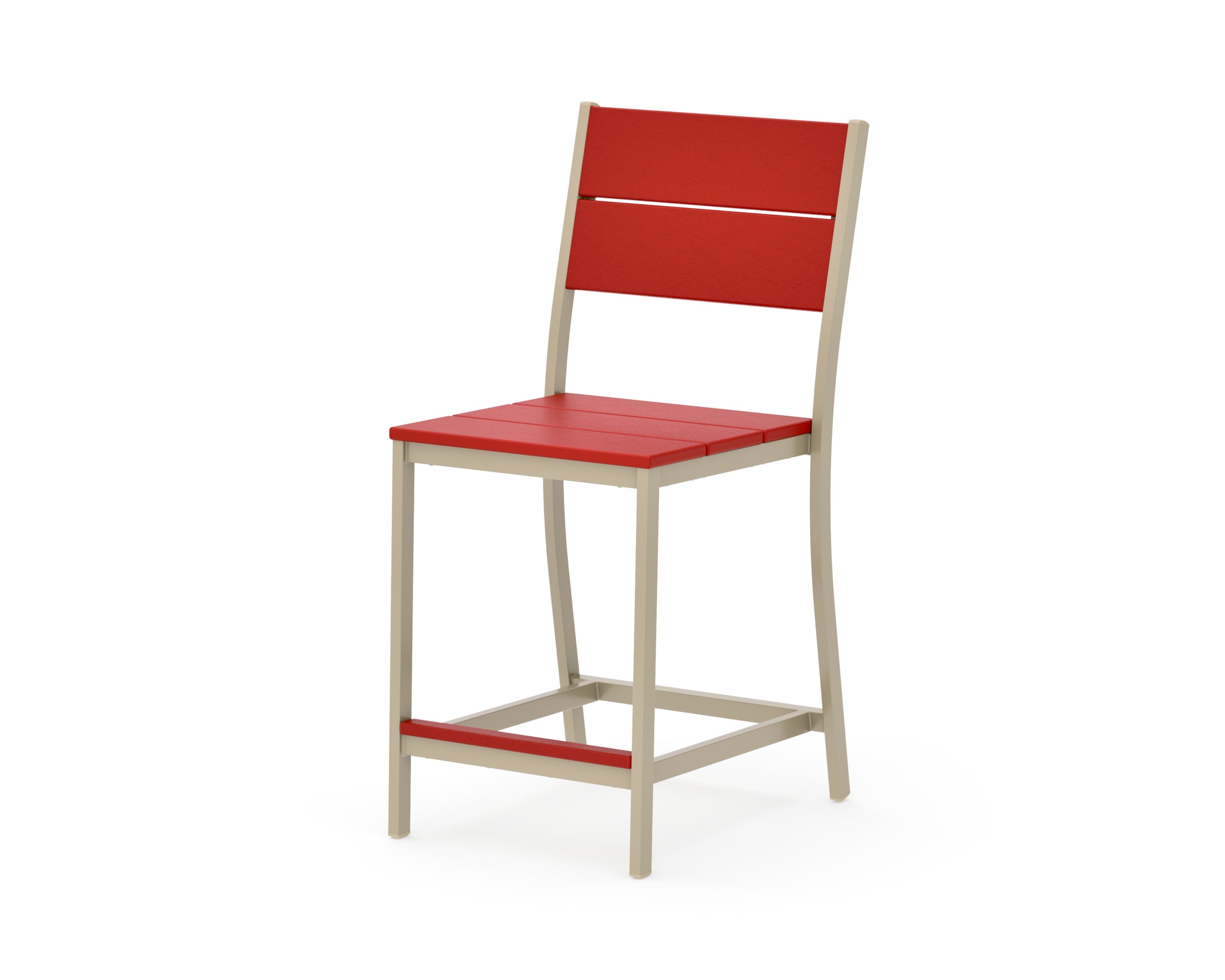 Main Street Counter Side Chair in Sand / Sunset Red