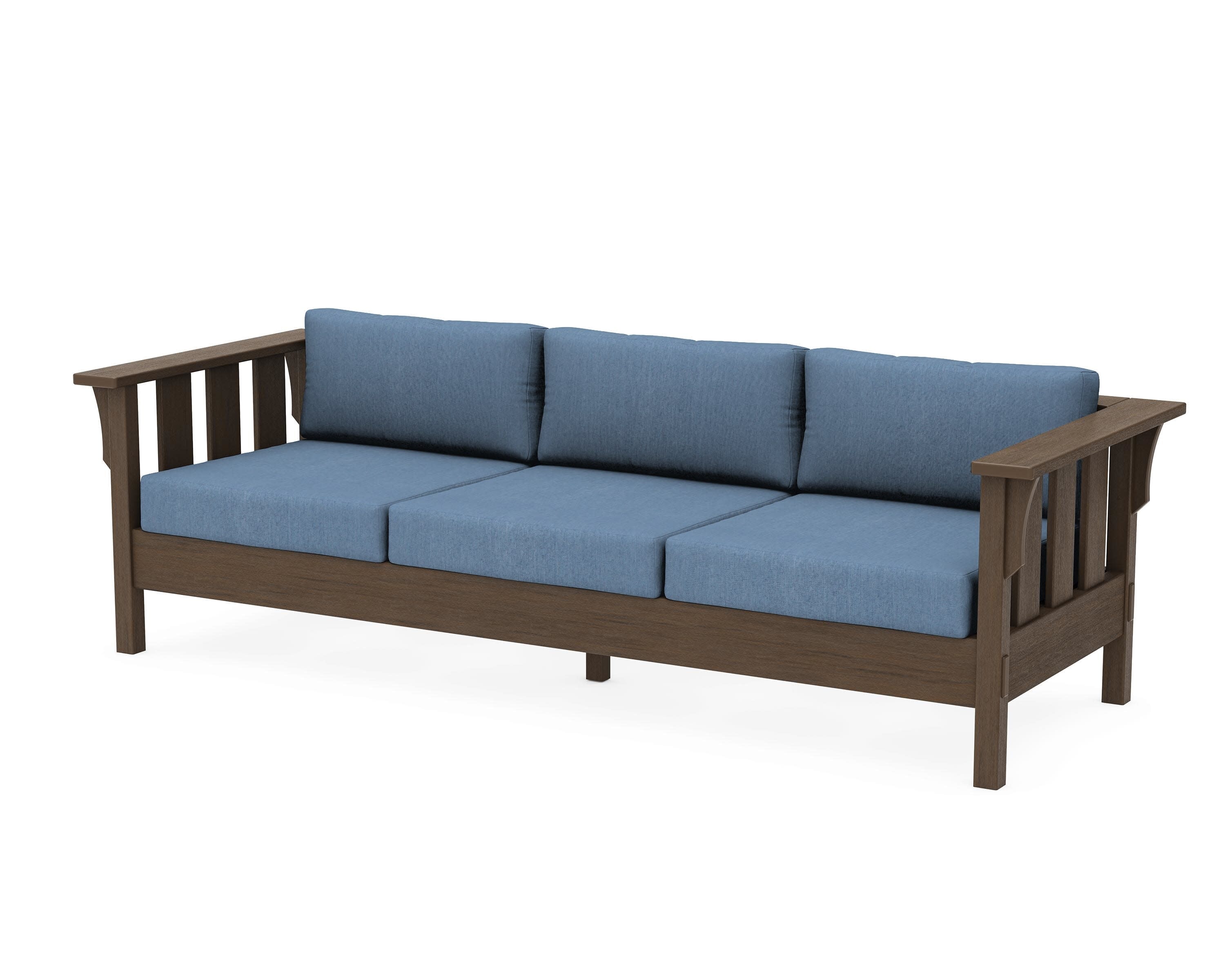 Acadia Deep Seating Sofa in Kona / Sky Blue