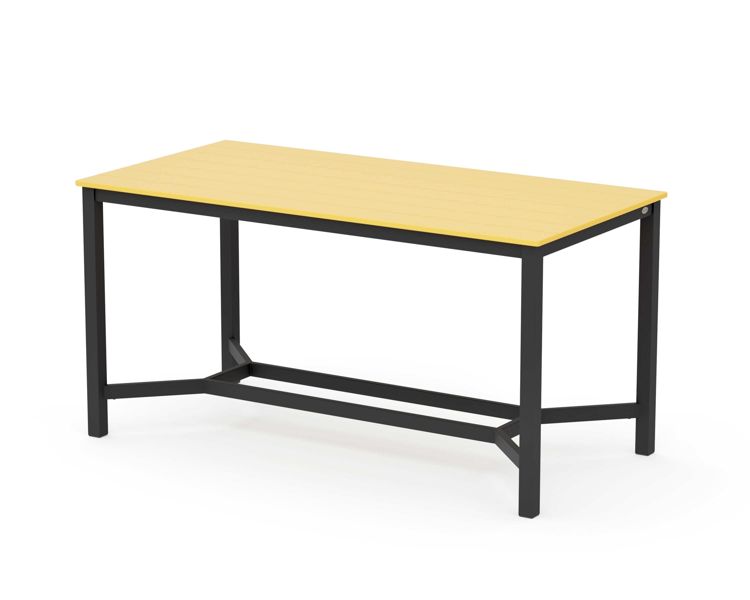 Main Street 36 x 72 Counter Table in Black / Lemon