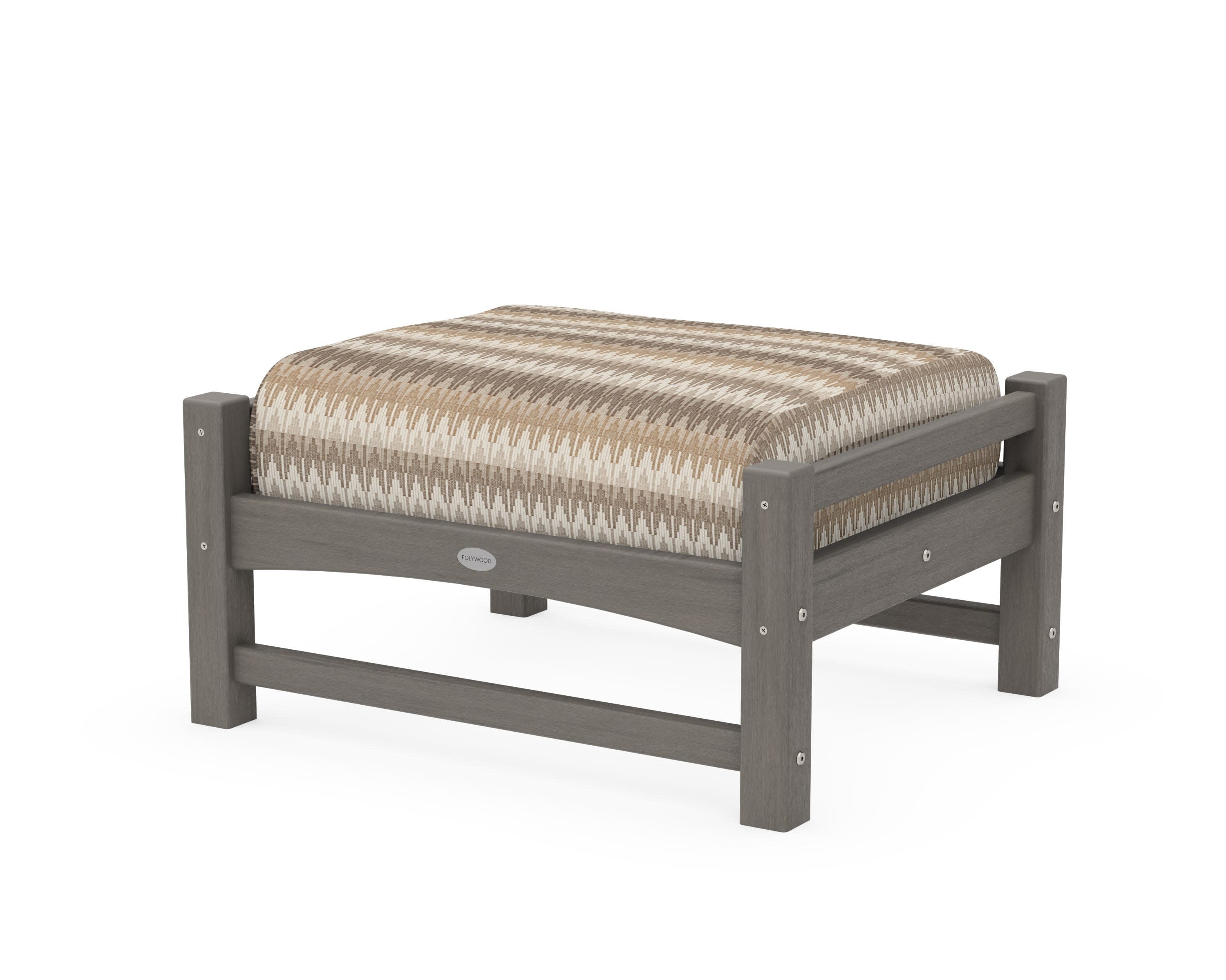 Club Ottoman in Driftwood / Valley Dune