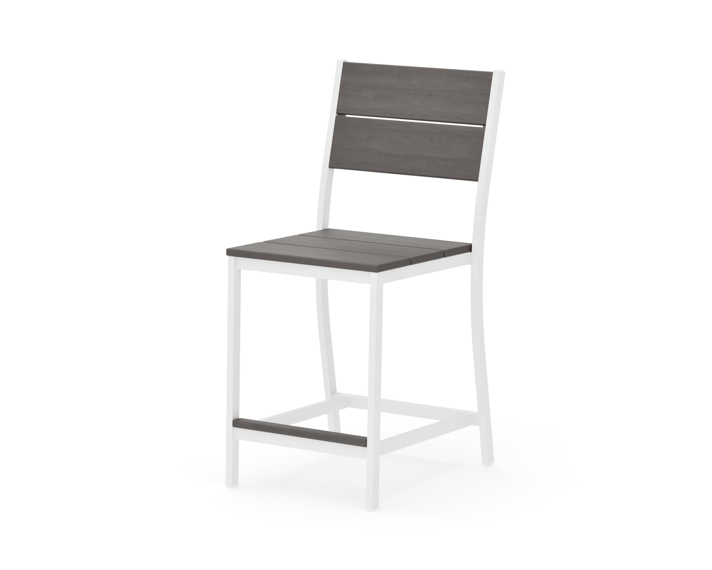 Main Street Counter Side Chair in White / Driftwood