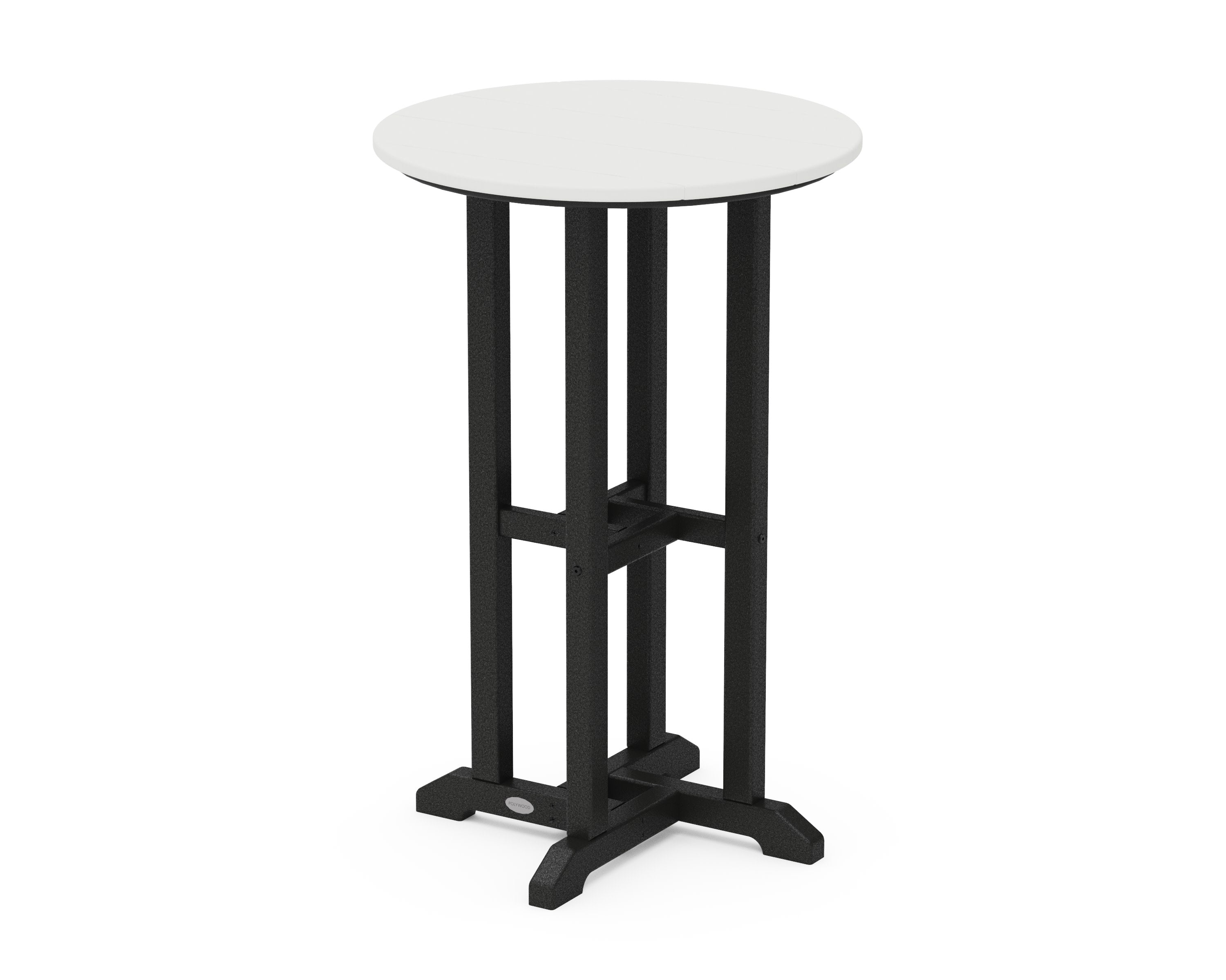 Contempo 24" Round Counter Table in Black / Vintage White