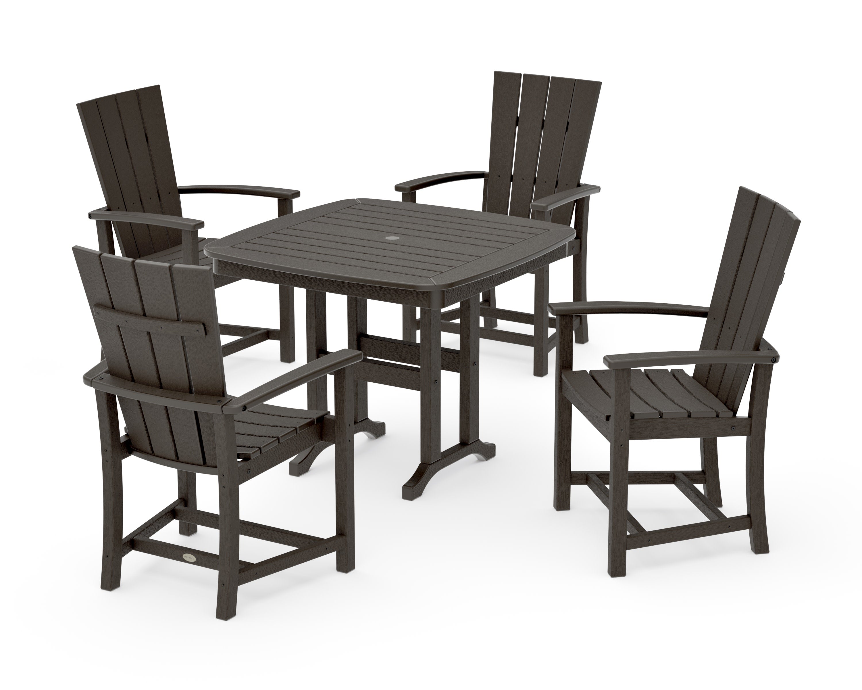 Quattro 5-Piece Dining Set in Vintage Coffee