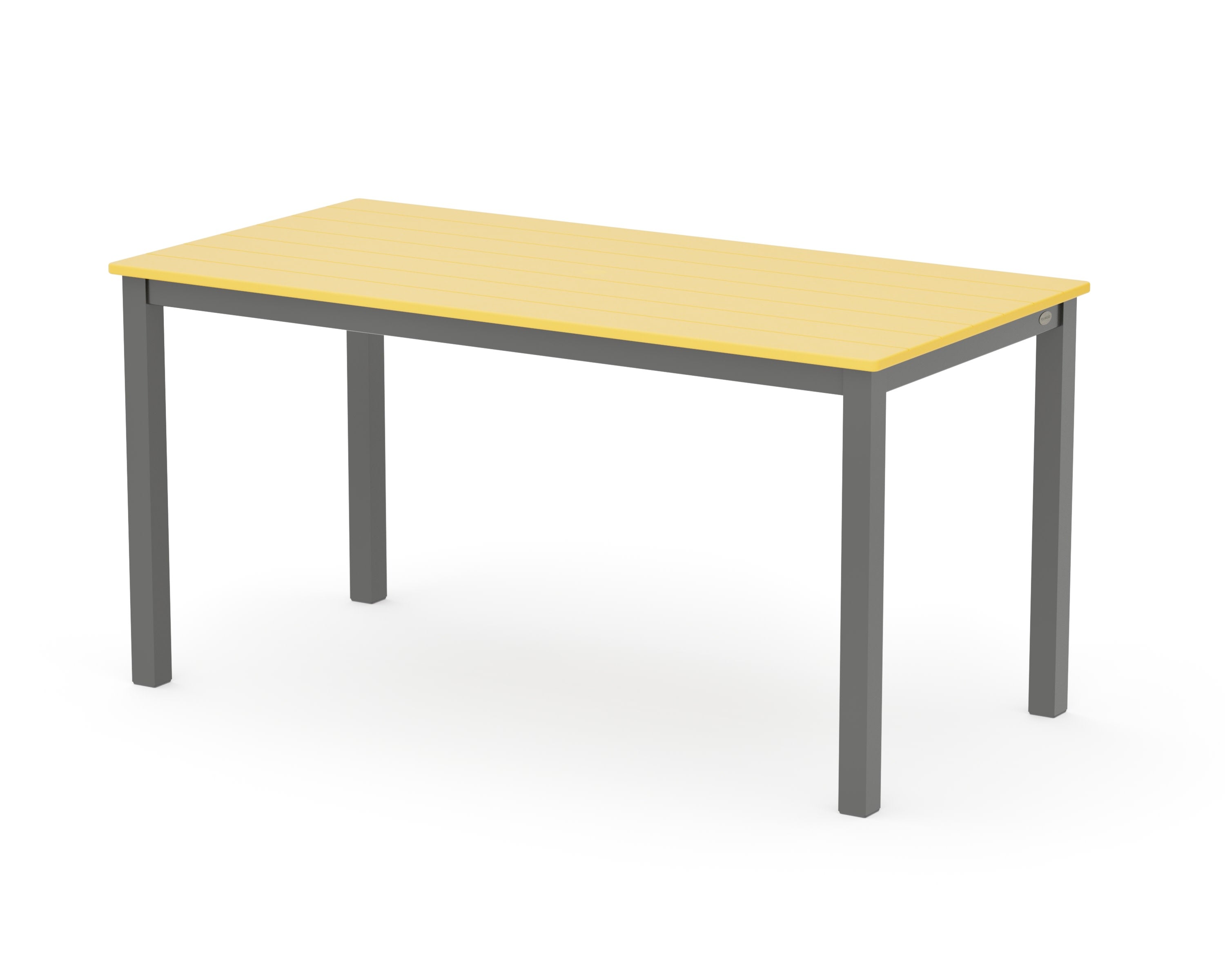 Main Street 30 x 60 Dining Table in Charcoal / Lemon