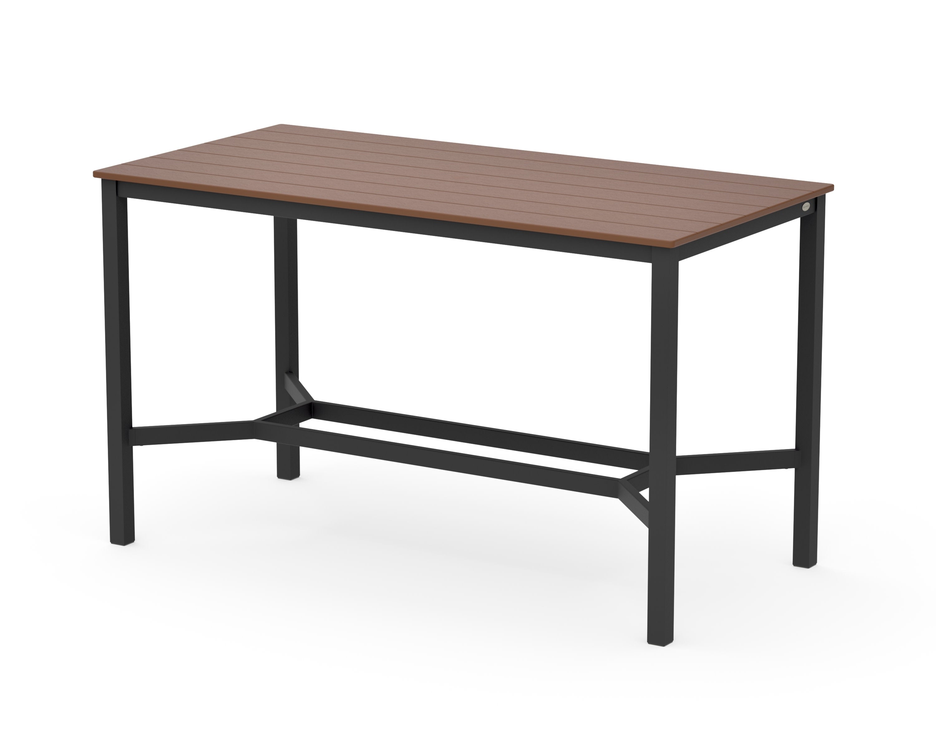 Main Street 36 x 72 Bar Table in Black / Teak