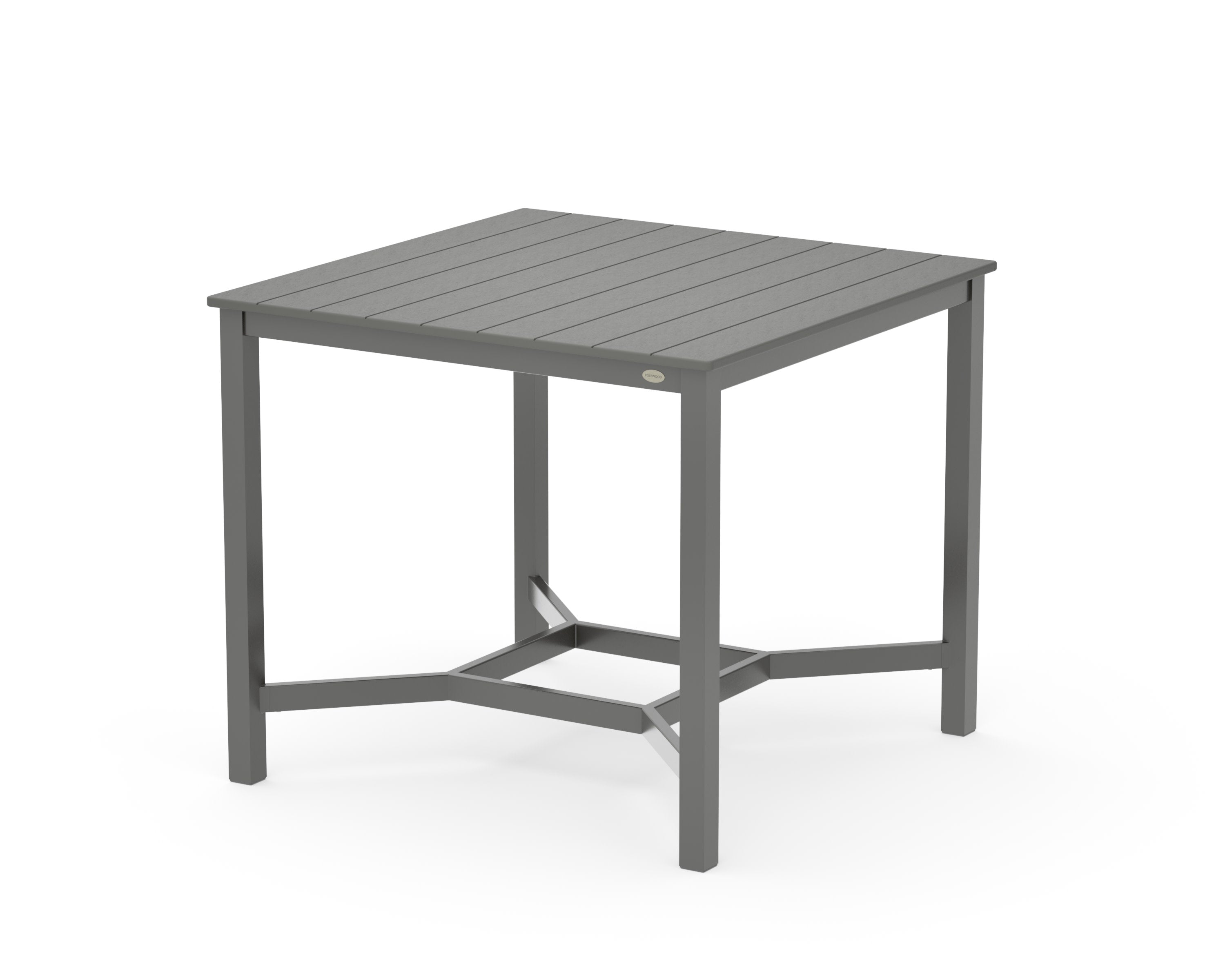 Main Street 42 x 42 Counter Table in Charcoal / Slate Grey