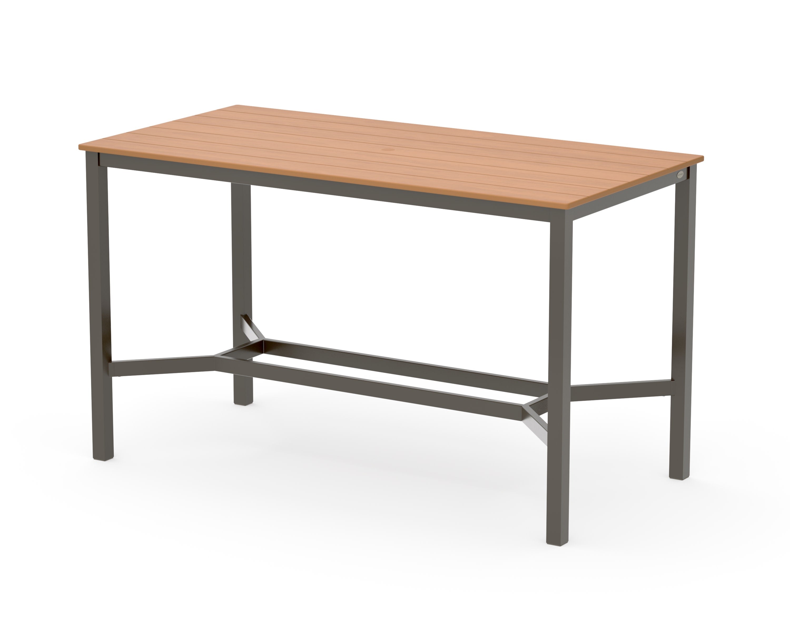 Main Street 36 x 72 Bar Table in Bronze / Natural
