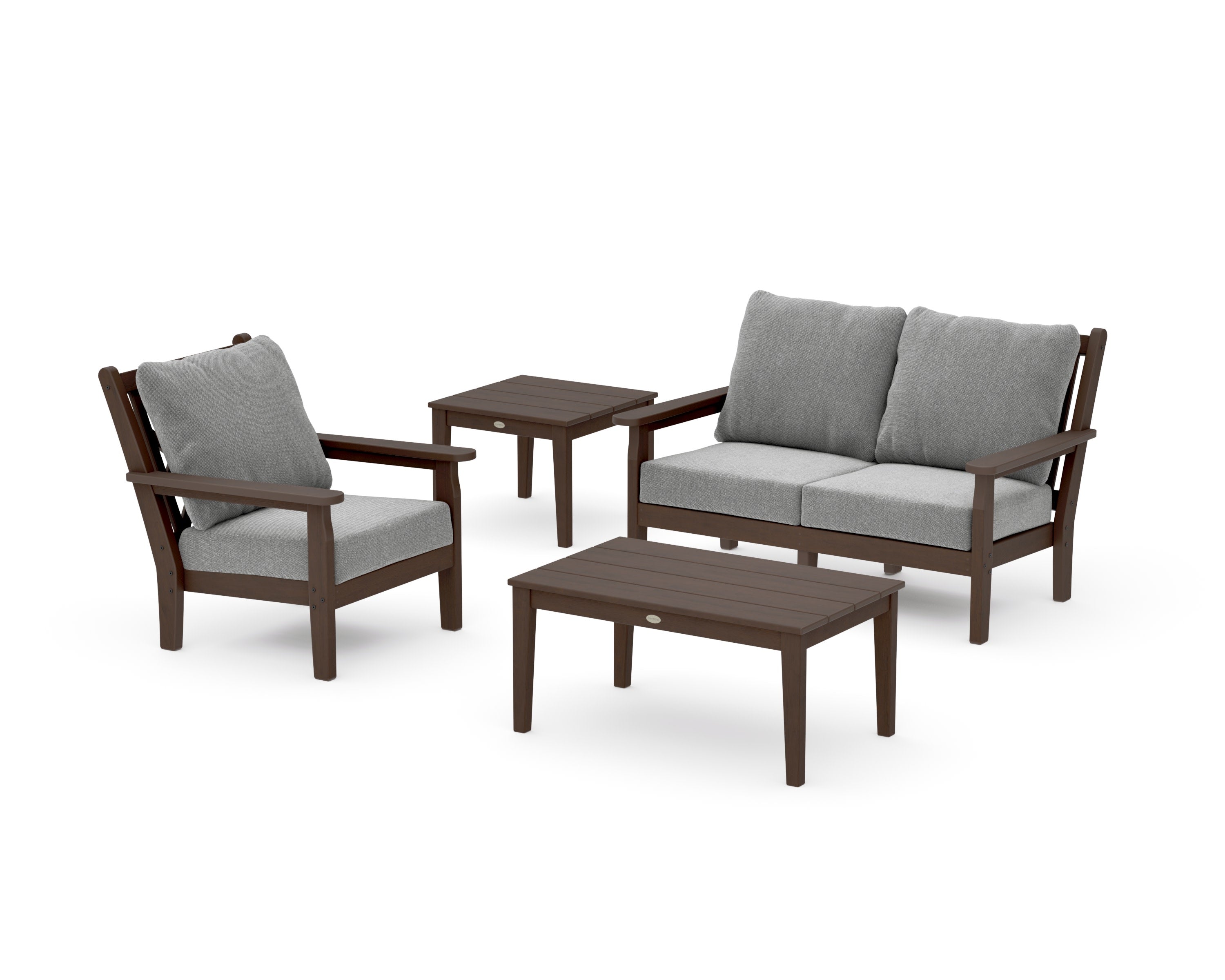 Chippendale 4-Piece Deep Seating Set in Kona / Grey Mist