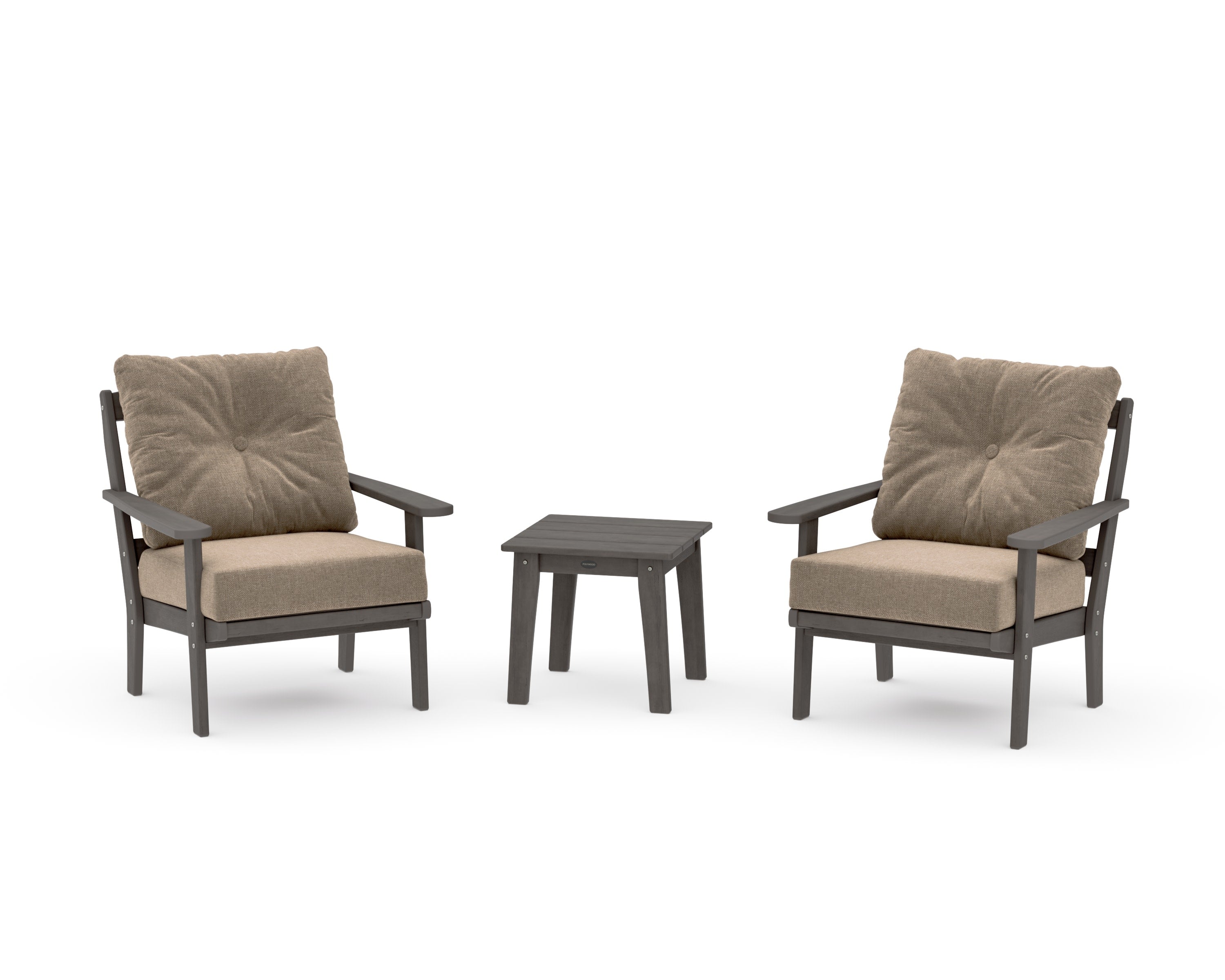Mission 3-Piece Deep Seating Set in Driftwood / Spiced Burlap