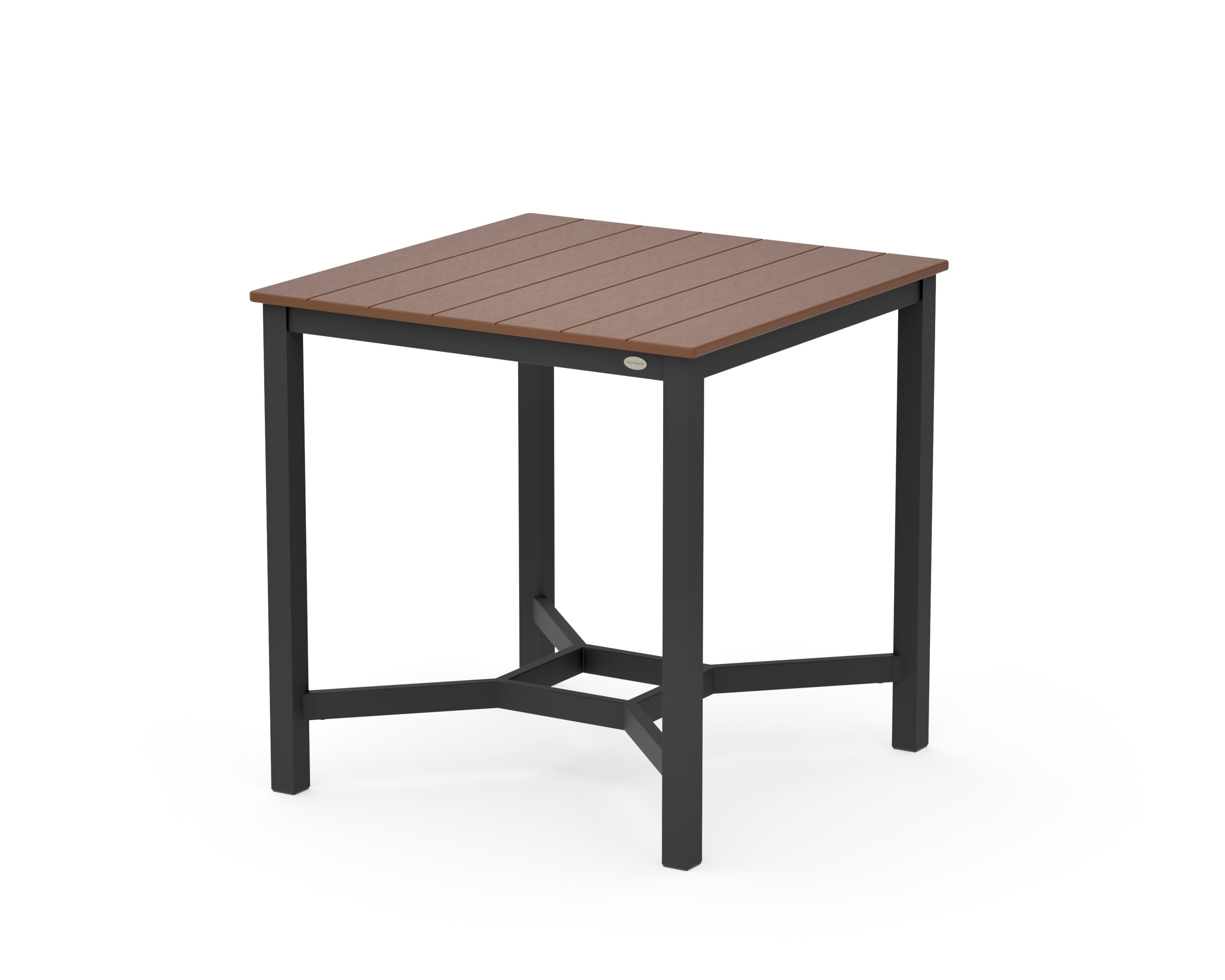 Main Street 36 x 36 Counter Table in Black / Teak