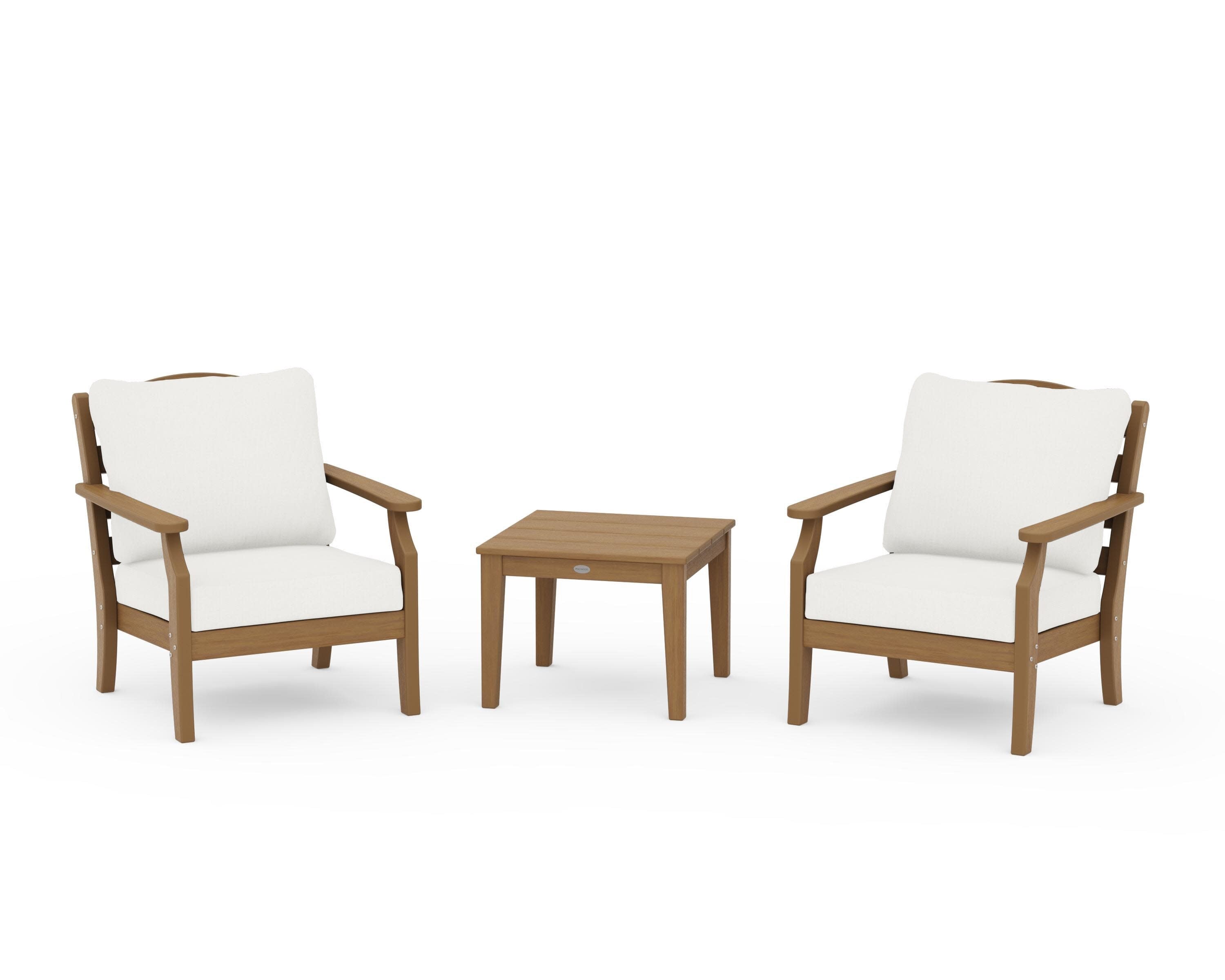 Savannah 3-Piece Deep Seating Set in Natural / Natural Linen
