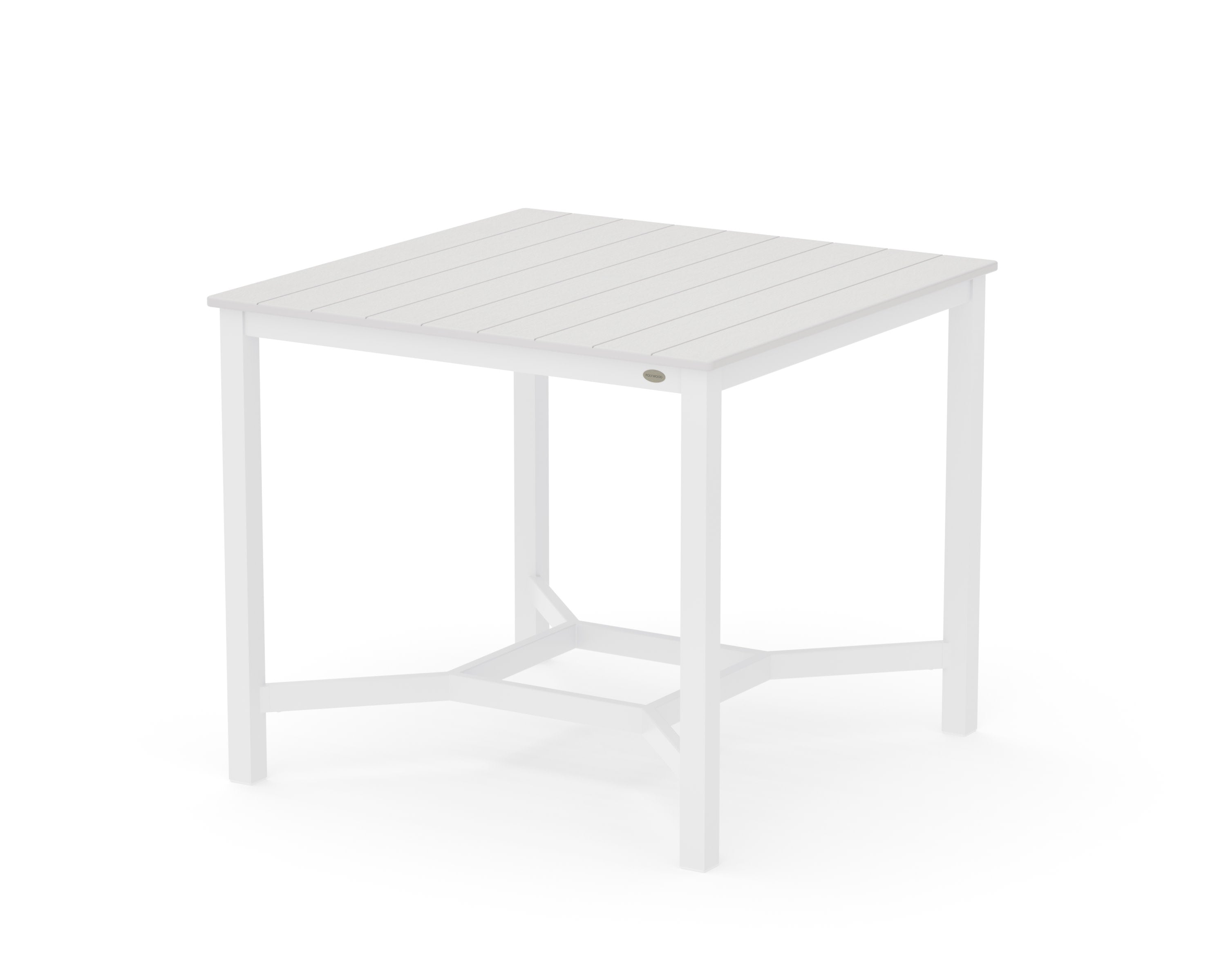 Main Street 42 x 42 Counter Table in White / Vintage White