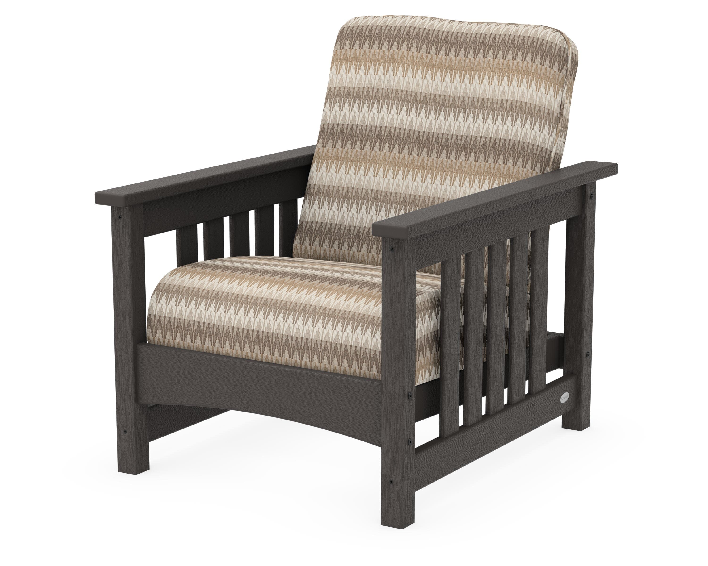 Club Mission Chair in Vintage Coffee / Valley Dune