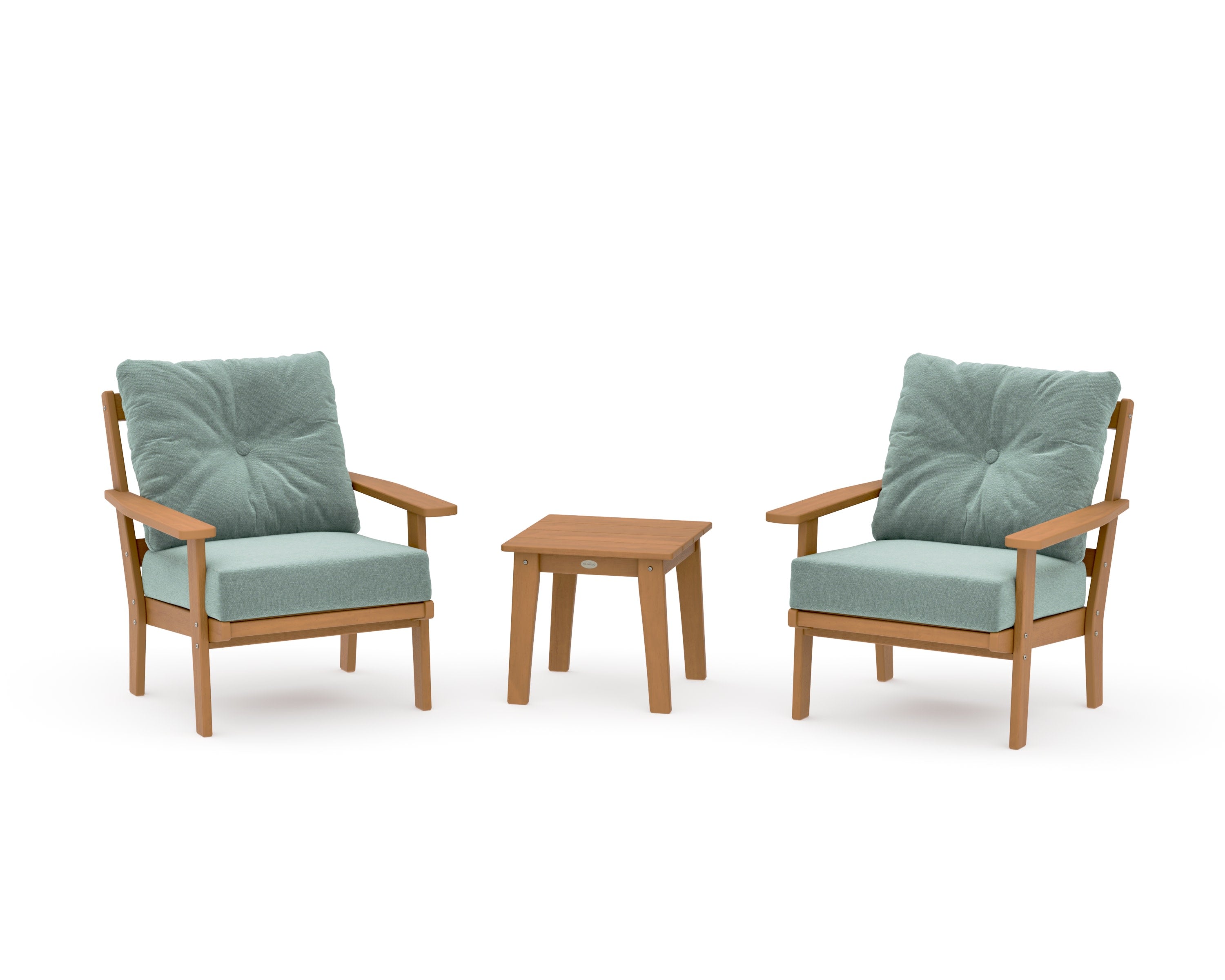 Prairie 3-Piece Deep Seating Set in Natural / Glacier Spa