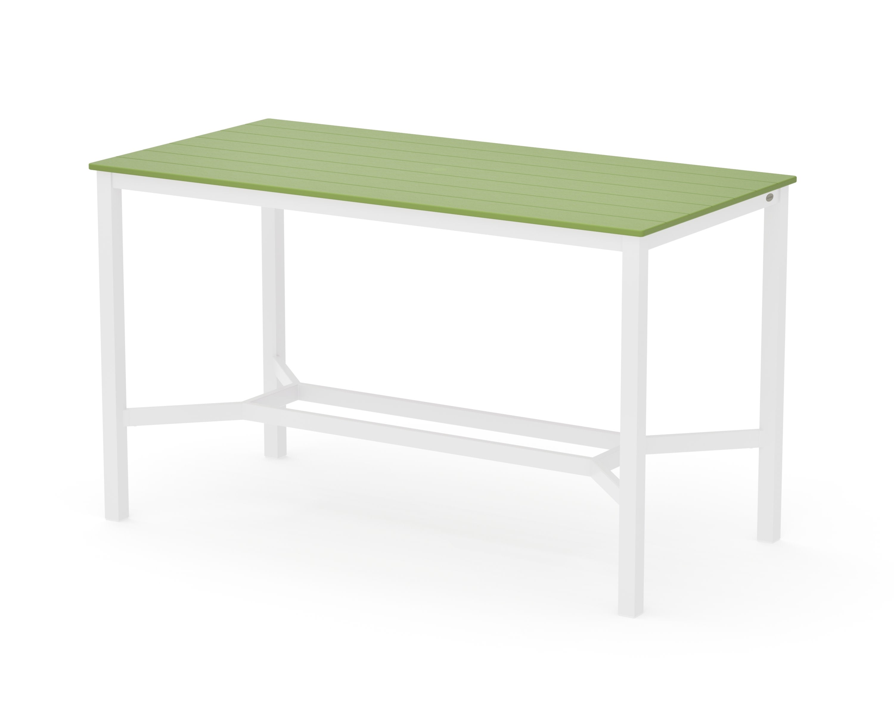 Main Street 36 x 72 Bar Table in White / Lime