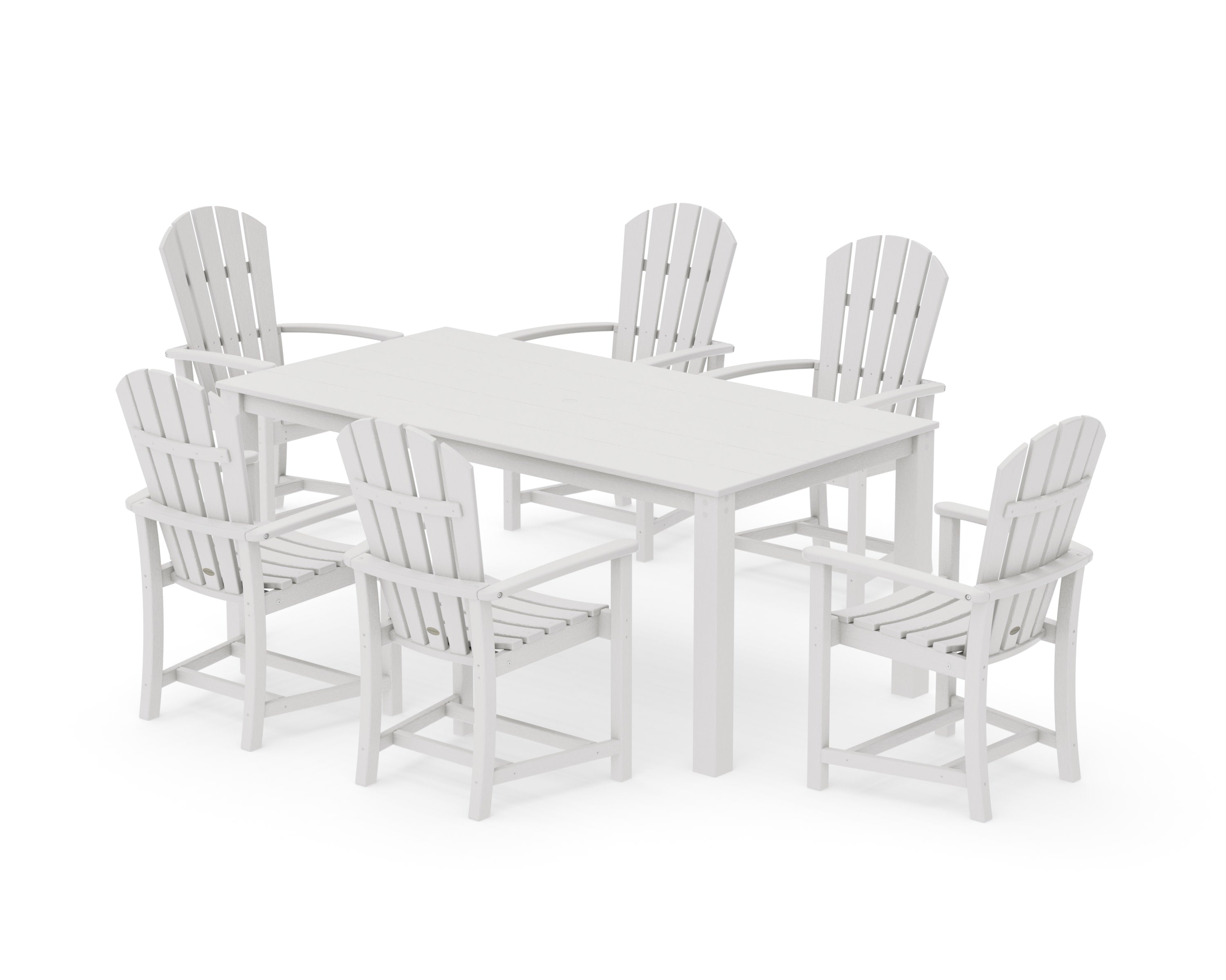 Palm Coast 7-Piece Parsons Dining Set in Vintage White