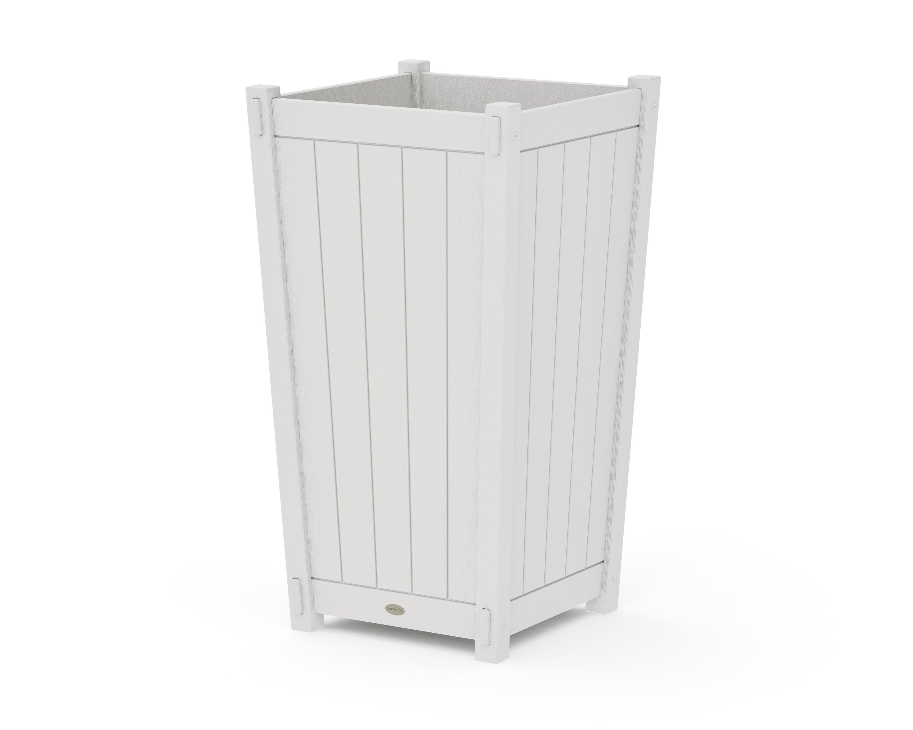 Vineyard Large Tapered Square Tall Planter Box in Vintage White