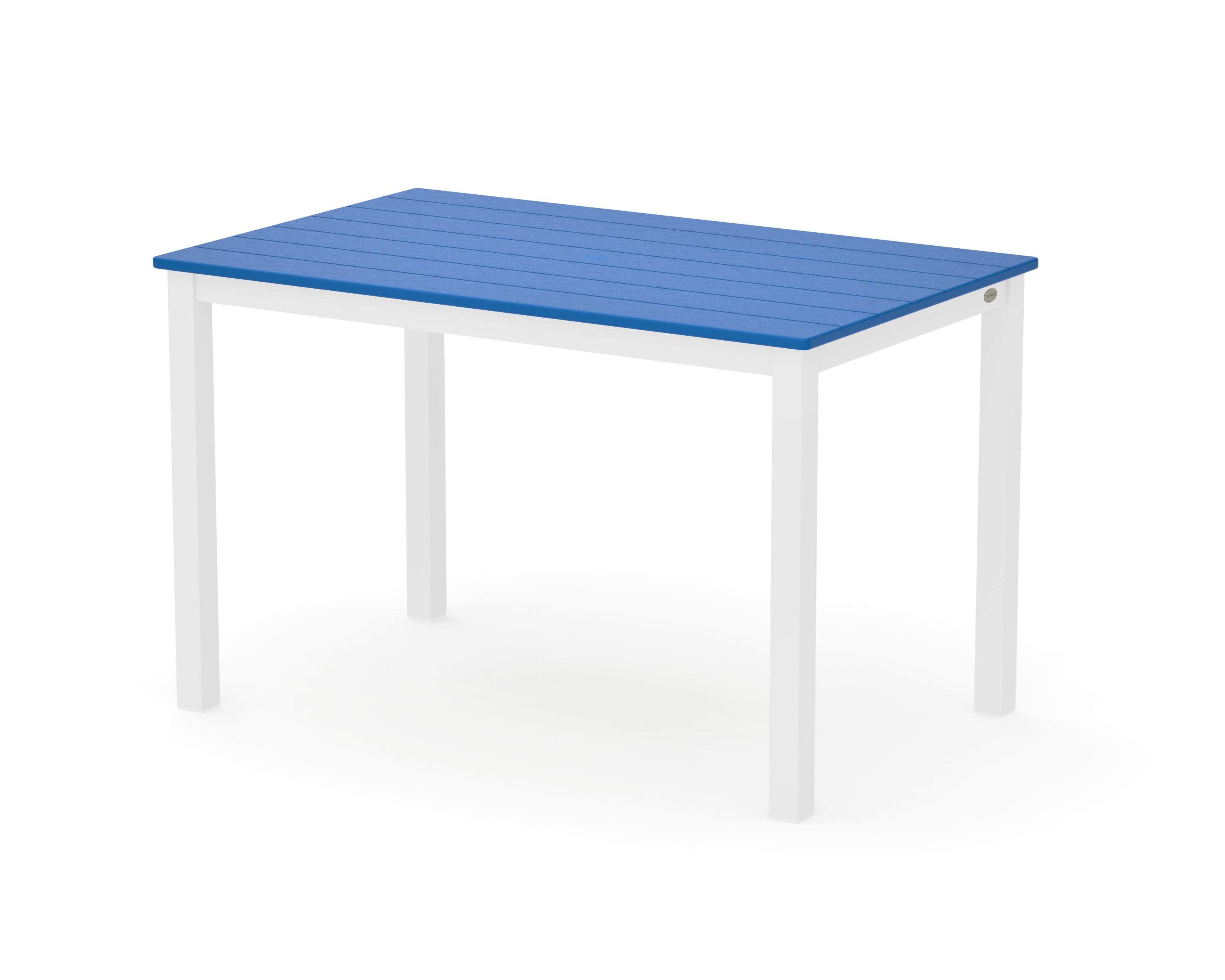 Main Street 30 x 48 Dining Table in White / Pacific Blue