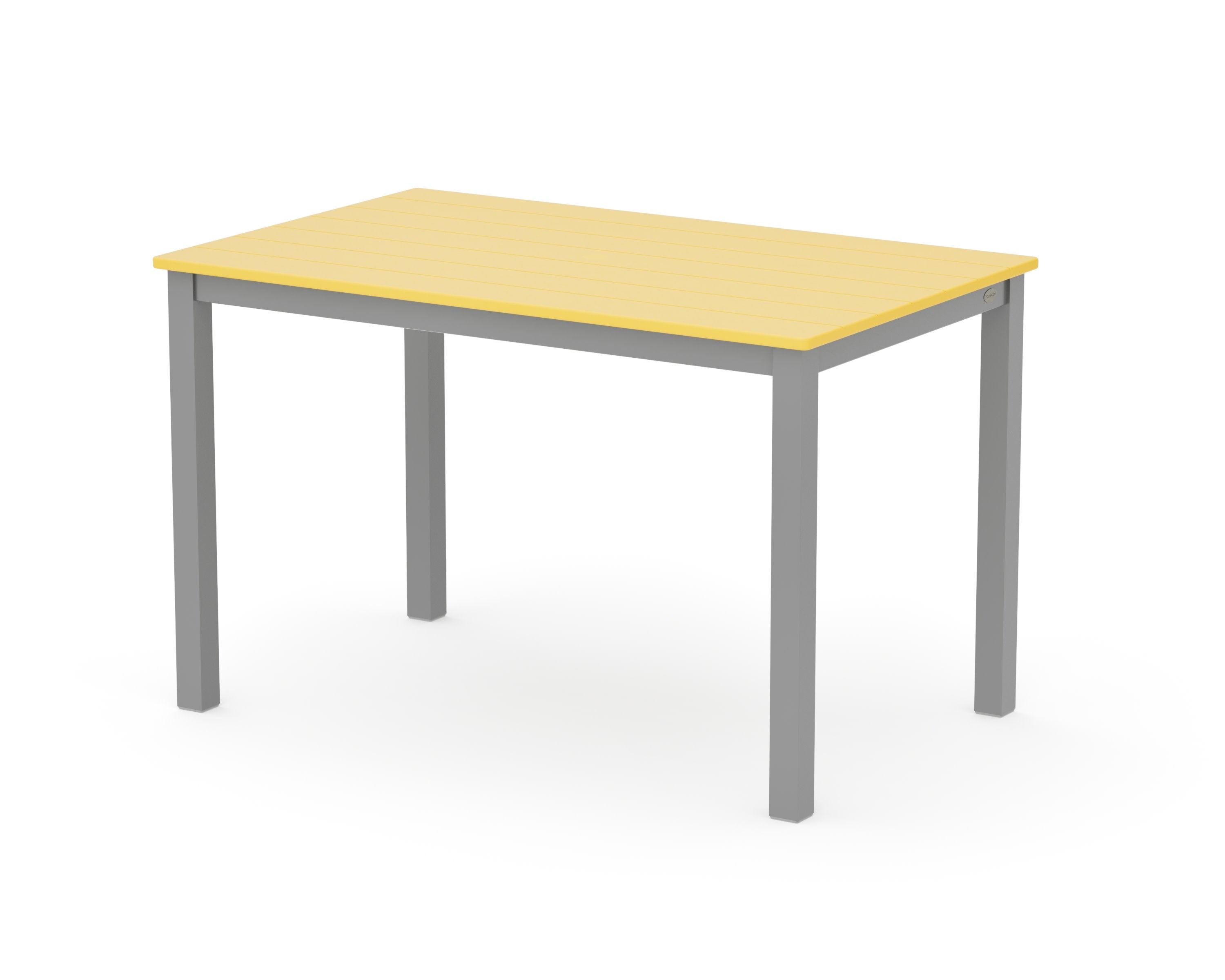 Main Street 30 x 48 Dining Table in Silver / Lemon